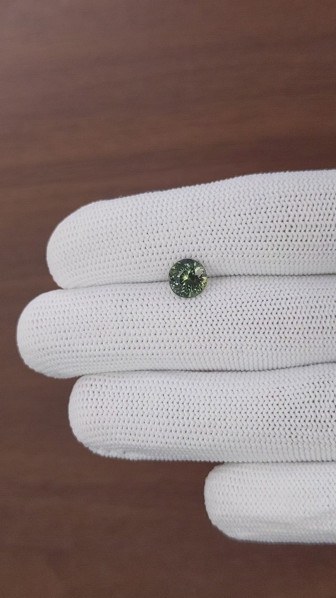 1.80 Ct. Yellowish Green Sapphire from Ceylon (Sri Lanka) Size Video