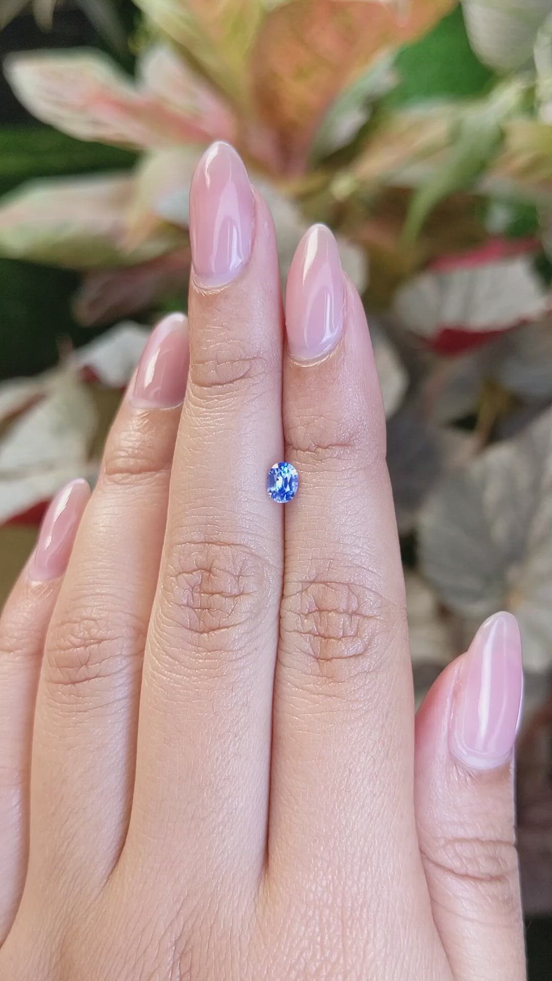 0.45 Ct. Blue Sapphire from Ceylon (Sri Lanka) Size Video