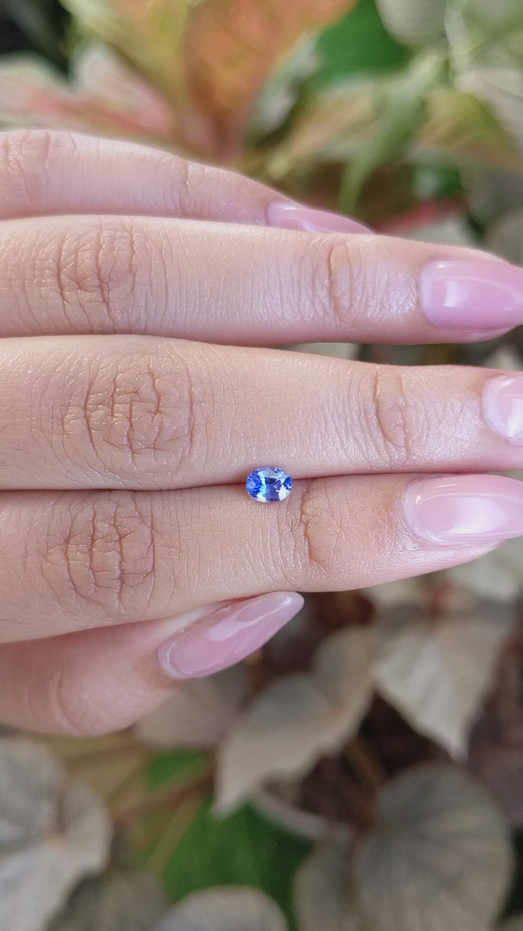 0.45 Ct. Blue Sapphire from Ceylon (Sri Lanka) Size Video