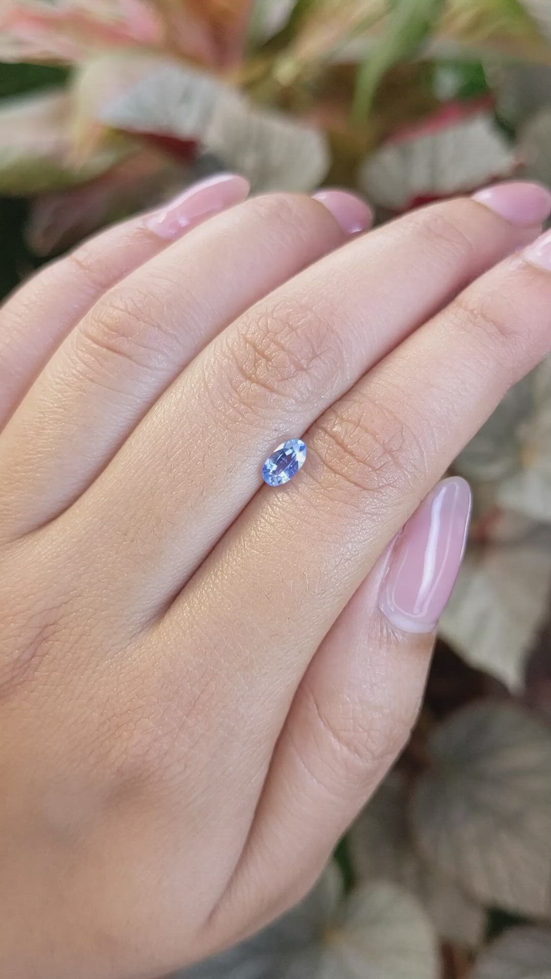 0.85 Ct. Blue Sapphire from Ceylon (Sri Lanka) Size Video