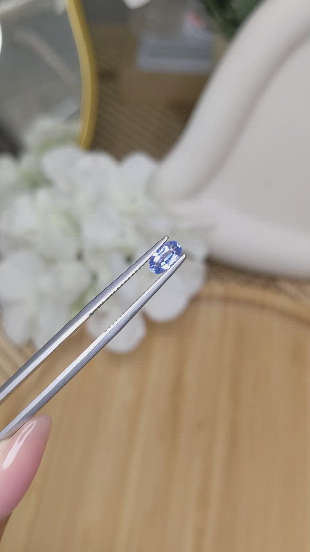 0.85 Ct. Blue Sapphire from Ceylon (Sri Lanka) Size Video