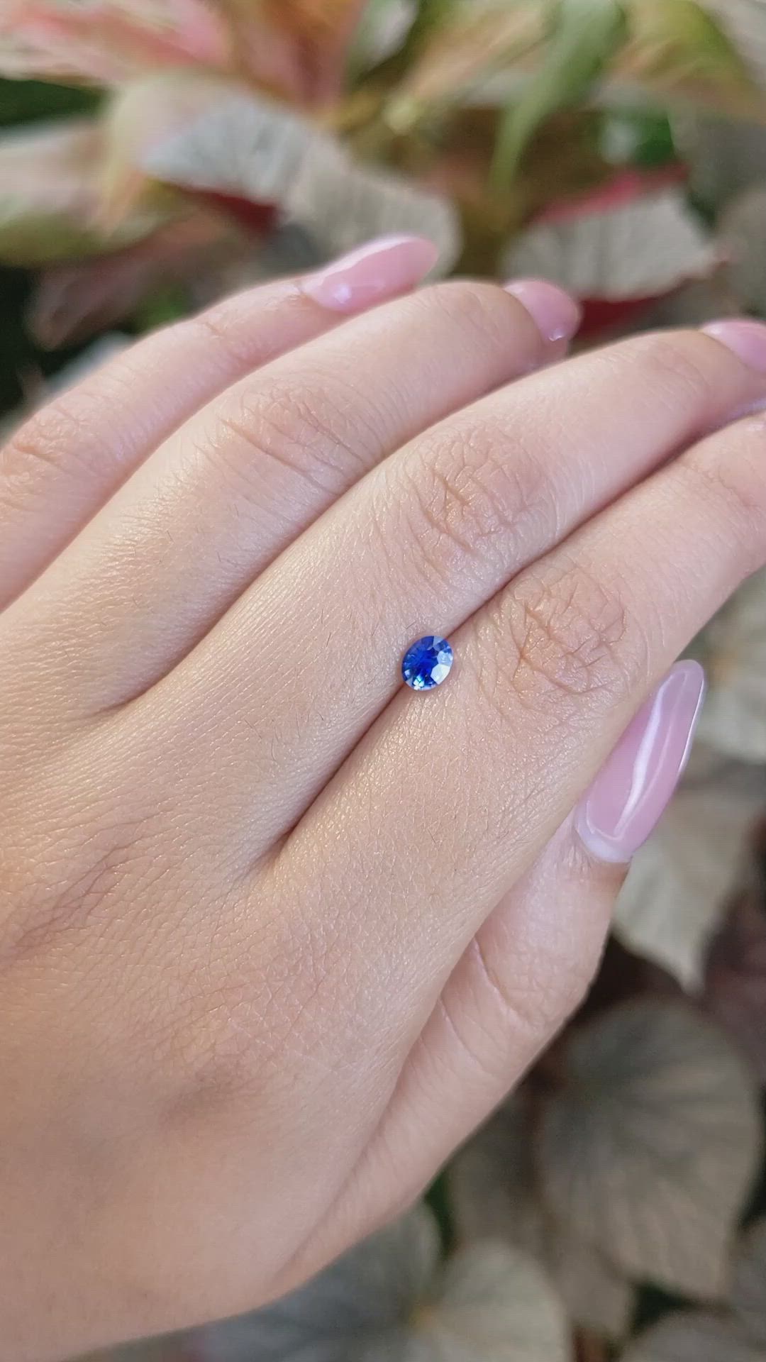 0.45 Ct. Blue Sapphire from Ceylon (Sri Lanka) Size Video