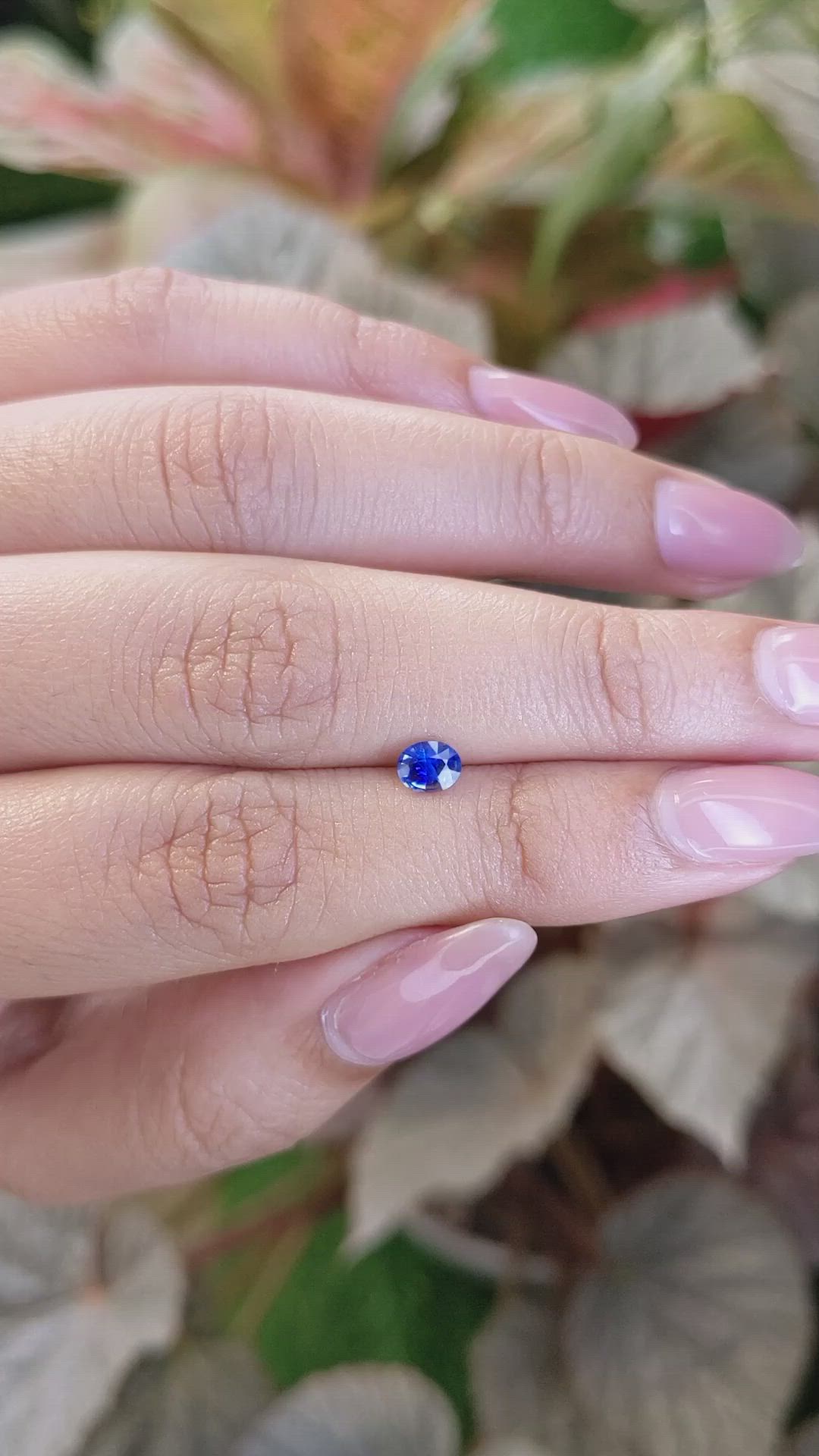 0.45 Ct. Blue Sapphire from Ceylon (Sri Lanka) Size Video