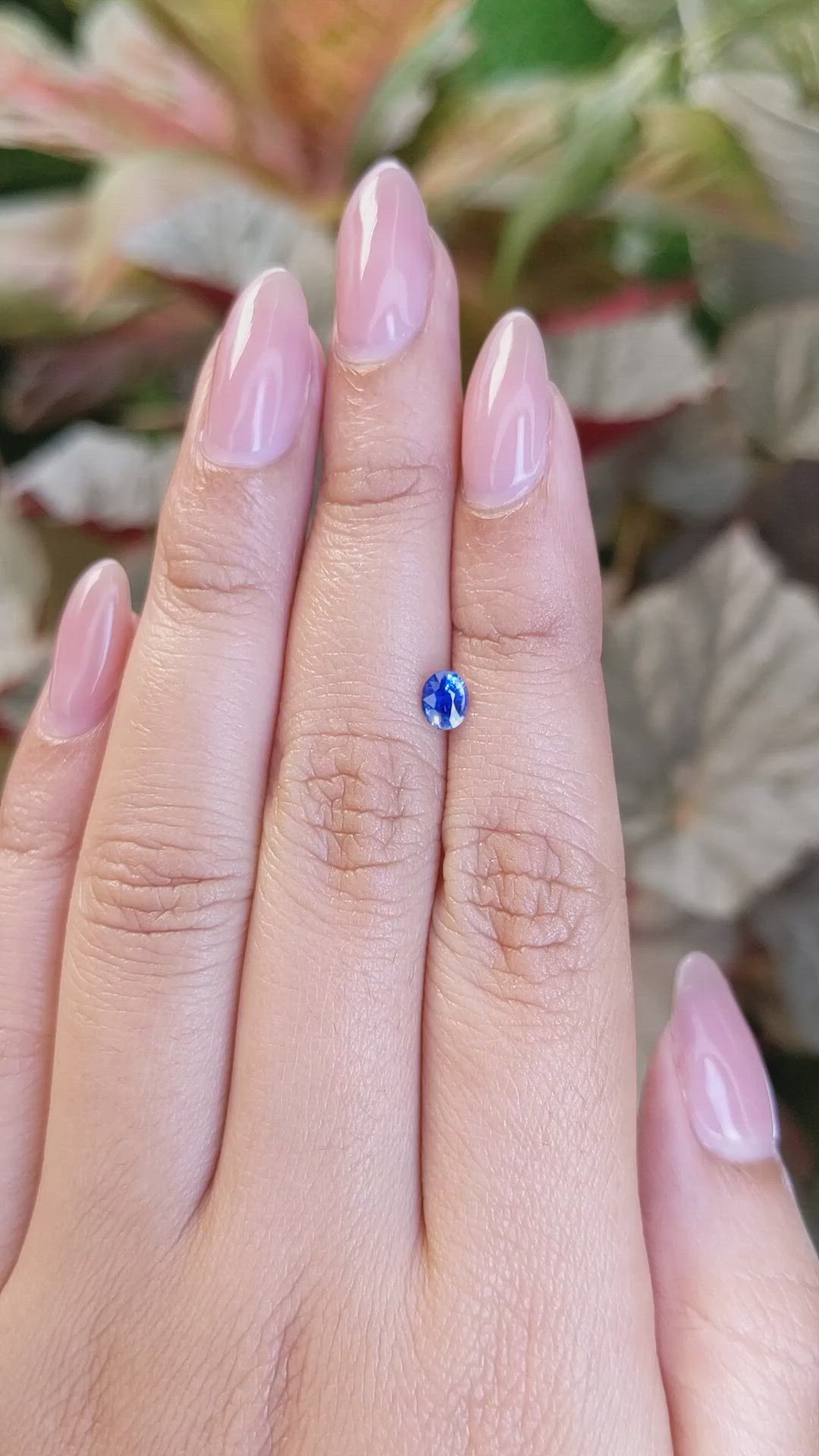 0.45 Ct. Blue Sapphire from Ceylon (Sri Lanka) Size Video