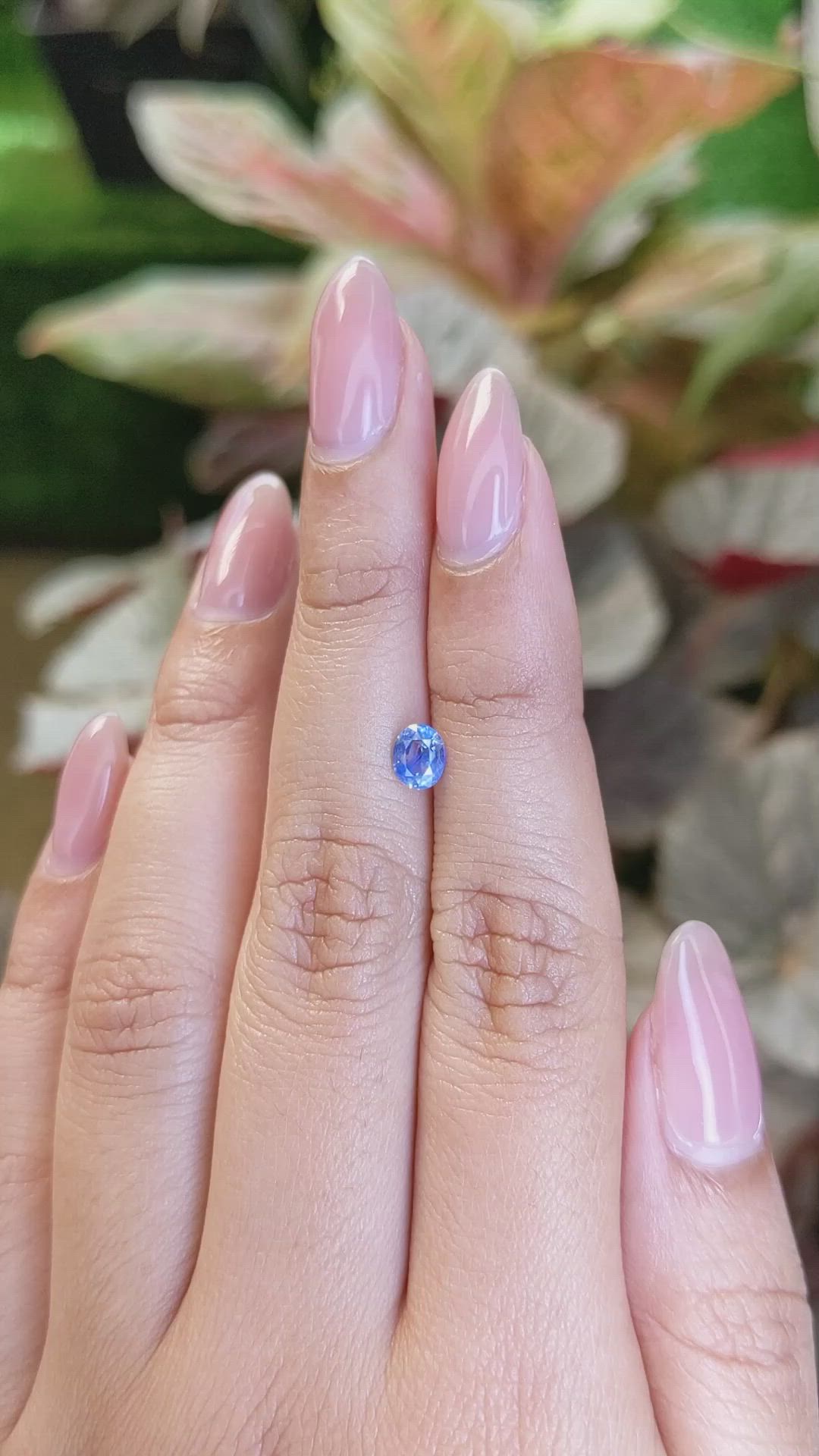 0.56 Ct. Blue Sapphire from Ceylon (Sri Lanka) Size Video