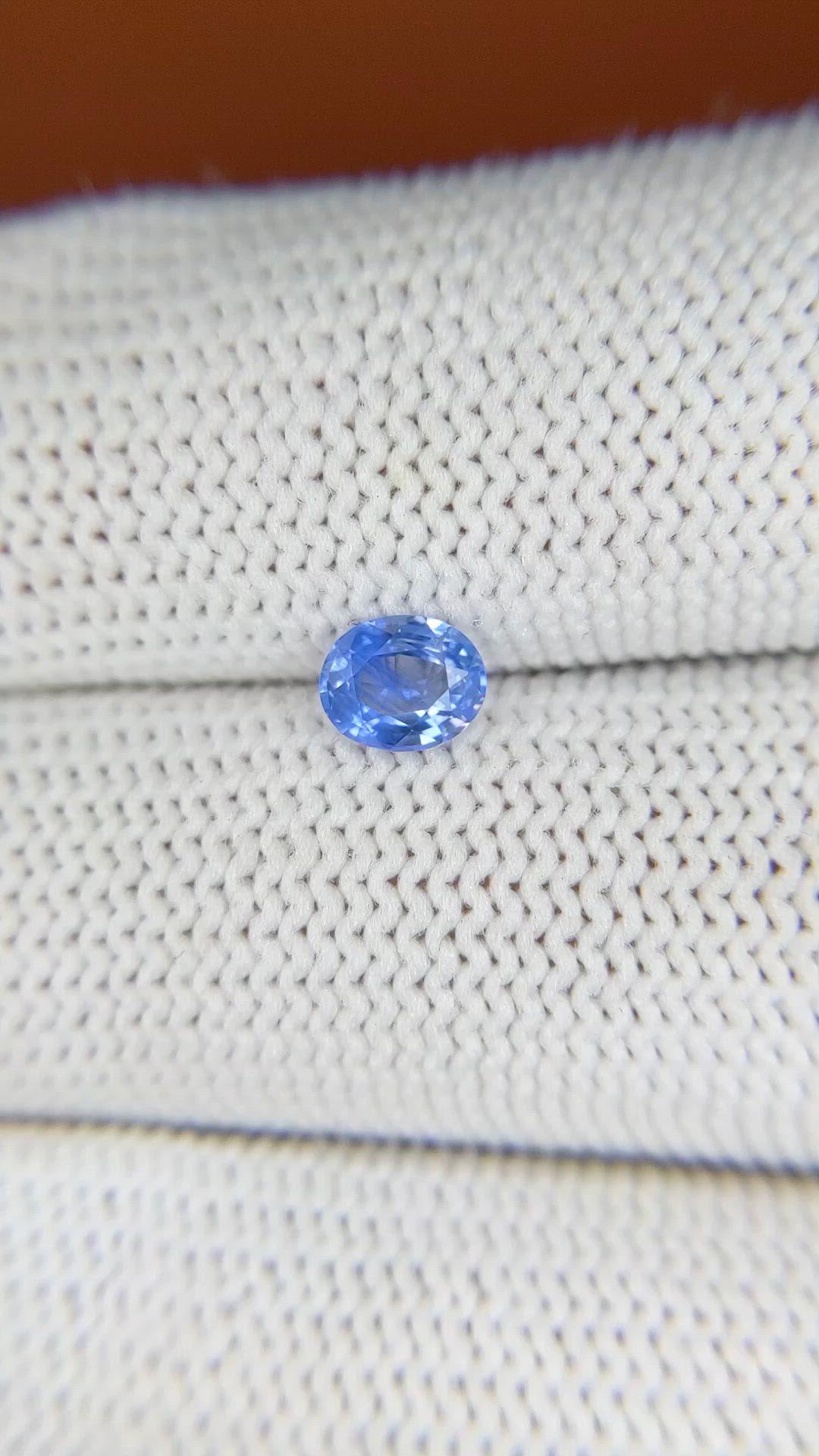 0.56 Ct. Blue Sapphire from Ceylon (Sri Lanka) Size Video