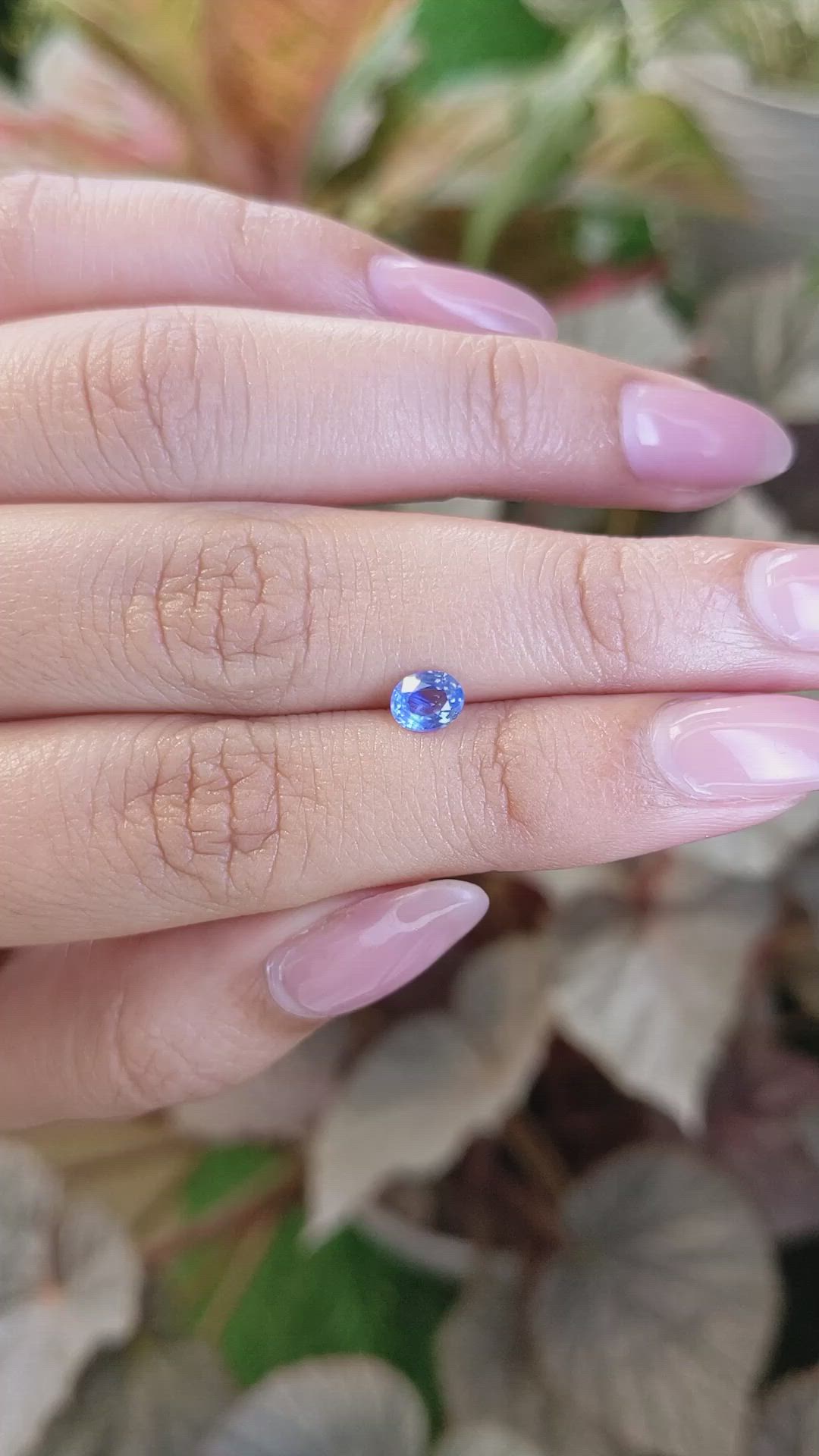 0.56 Ct. Blue Sapphire from Ceylon (Sri Lanka) Size Video