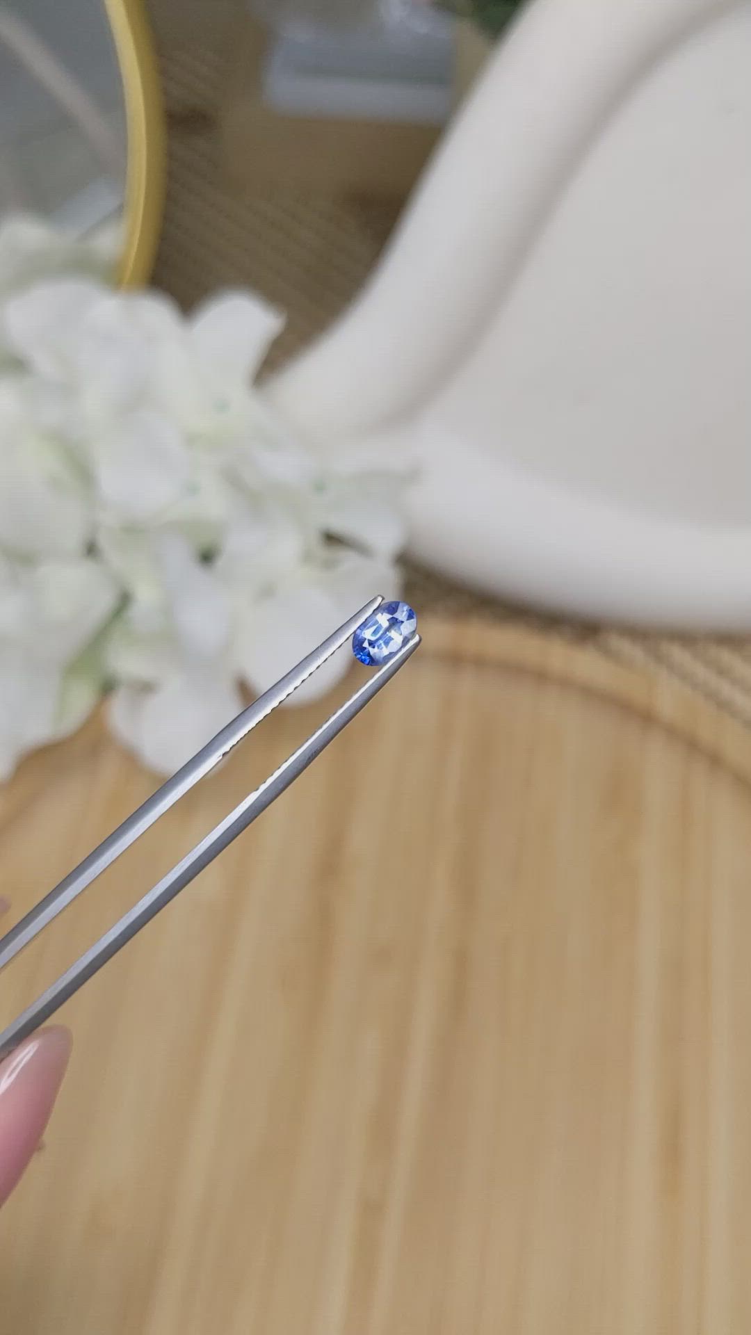 0.53 Ct. Blue Sapphire from Ceylon (Sri Lanka) Size Video