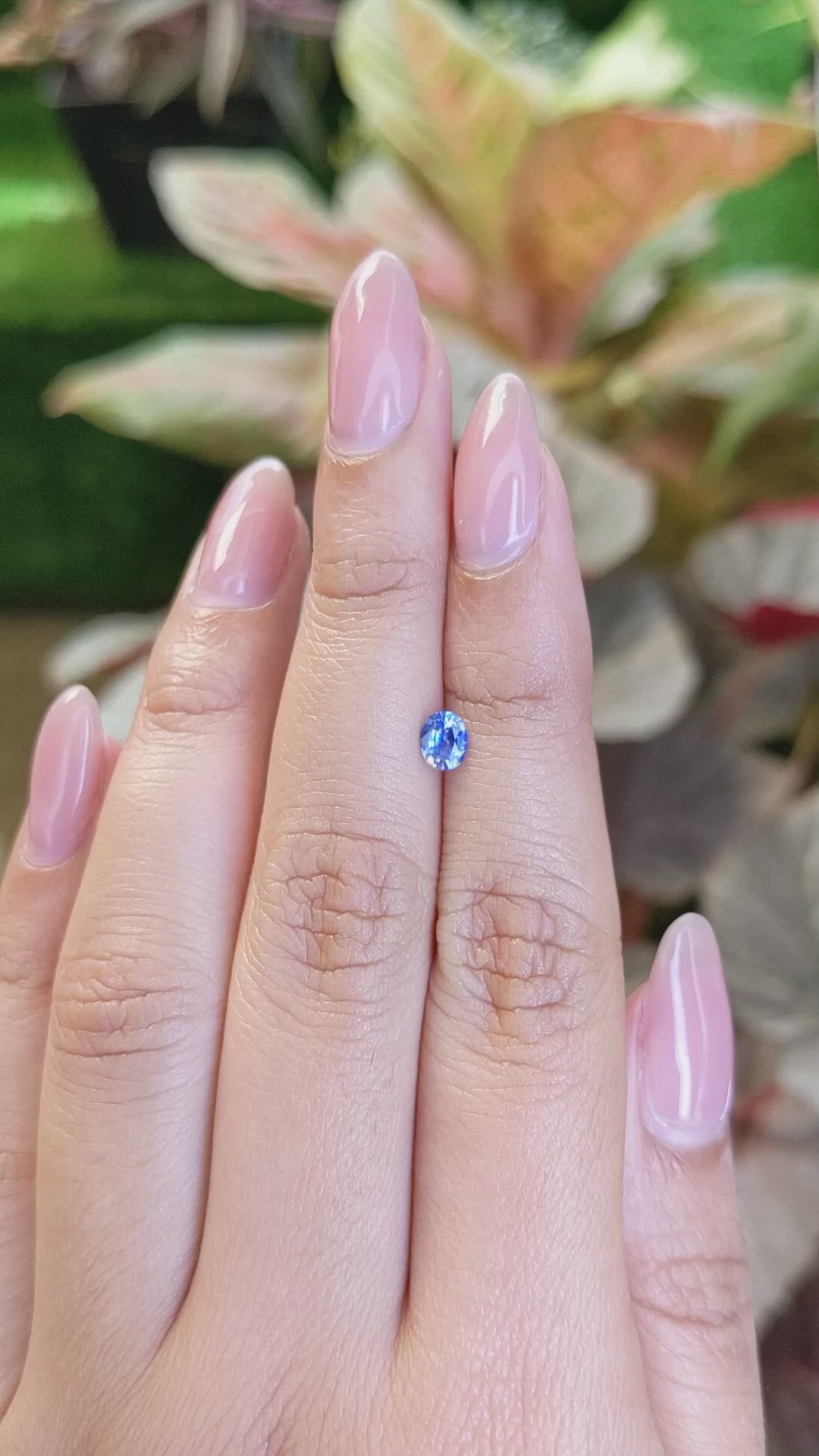 0.39 Ct. Blue Sapphire from Ceylon (Sri Lanka) Size Video