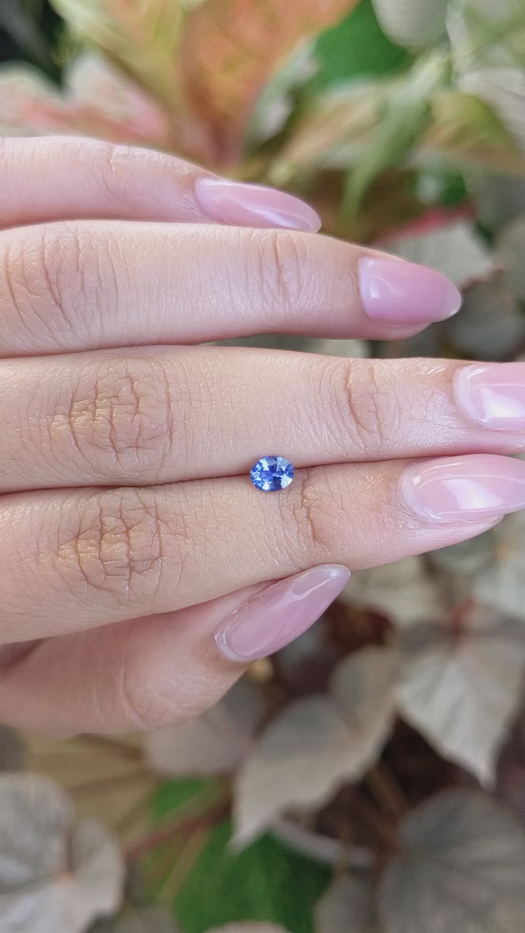 0.39 Ct. Blue Sapphire from Ceylon (Sri Lanka) Size Video