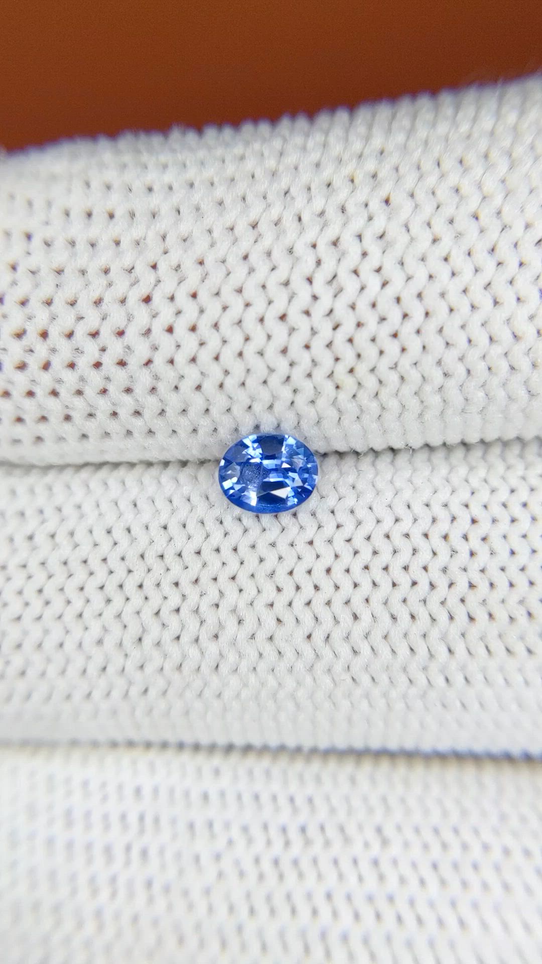 0.39 Ct. Blue Sapphire from Ceylon (Sri Lanka) Size Video