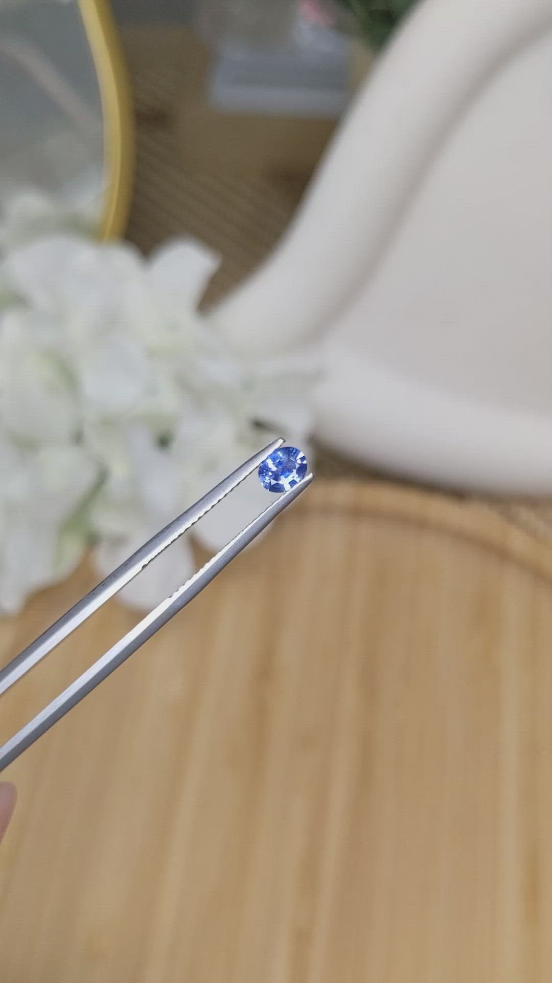 0.39 Ct. Blue Sapphire from Ceylon (Sri Lanka) Size Video
