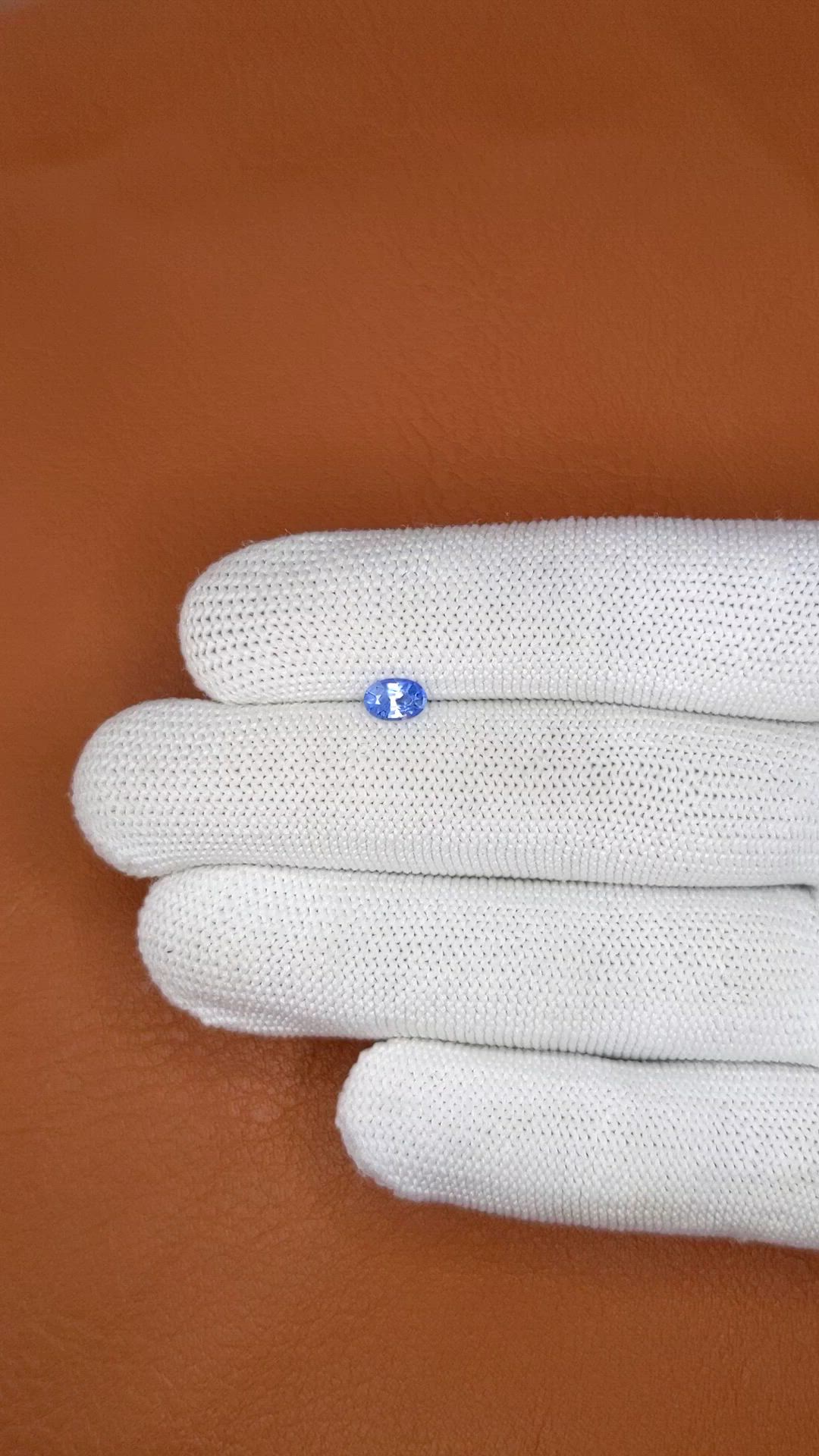 0.57 Ct. Blue Sapphire from Ceylon (Sri Lanka) Size Video