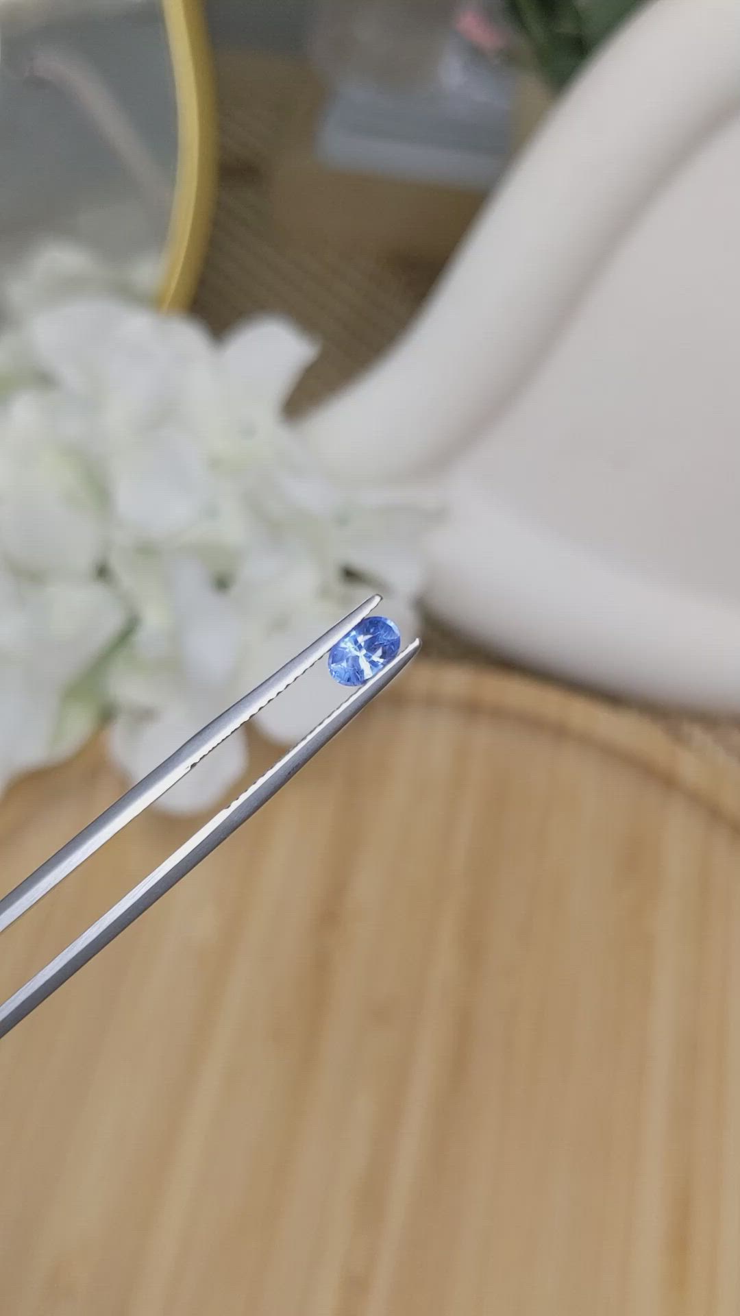 0.57 Ct. Blue Sapphire from Ceylon (Sri Lanka) Size Video