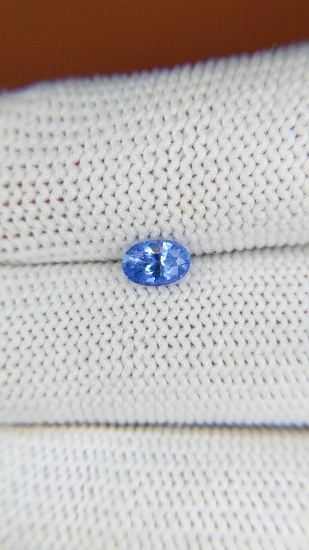 0.57 Ct. Blue Sapphire from Ceylon (Sri Lanka) Size Video