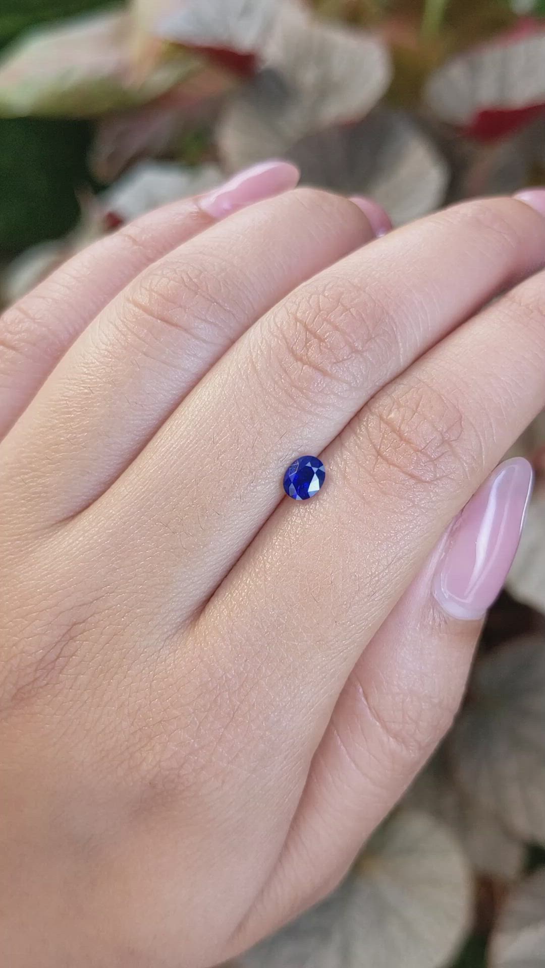 0.53 Ct. Blue Sapphire from Ceylon (Sri Lanka) Size Video