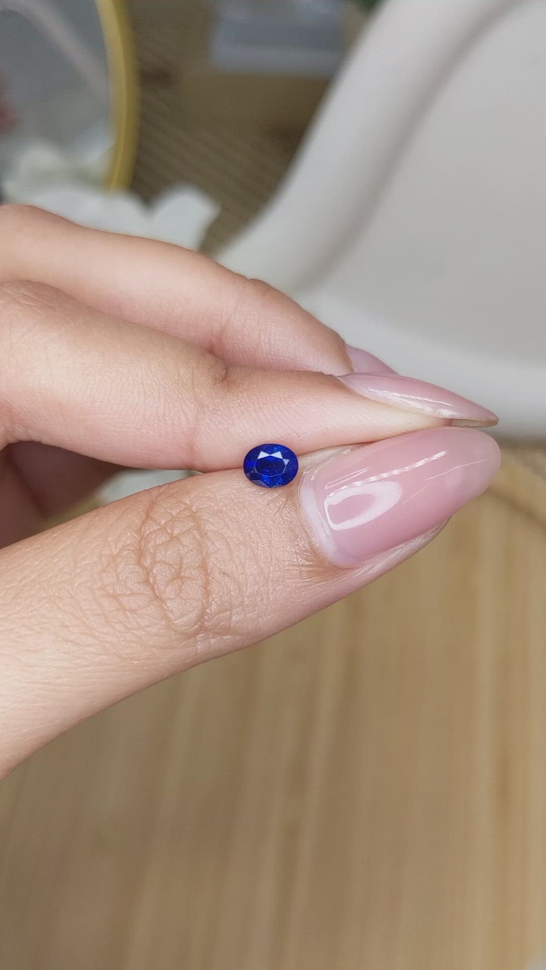 0.53 Ct. Blue Sapphire from Ceylon (Sri Lanka) Size Video