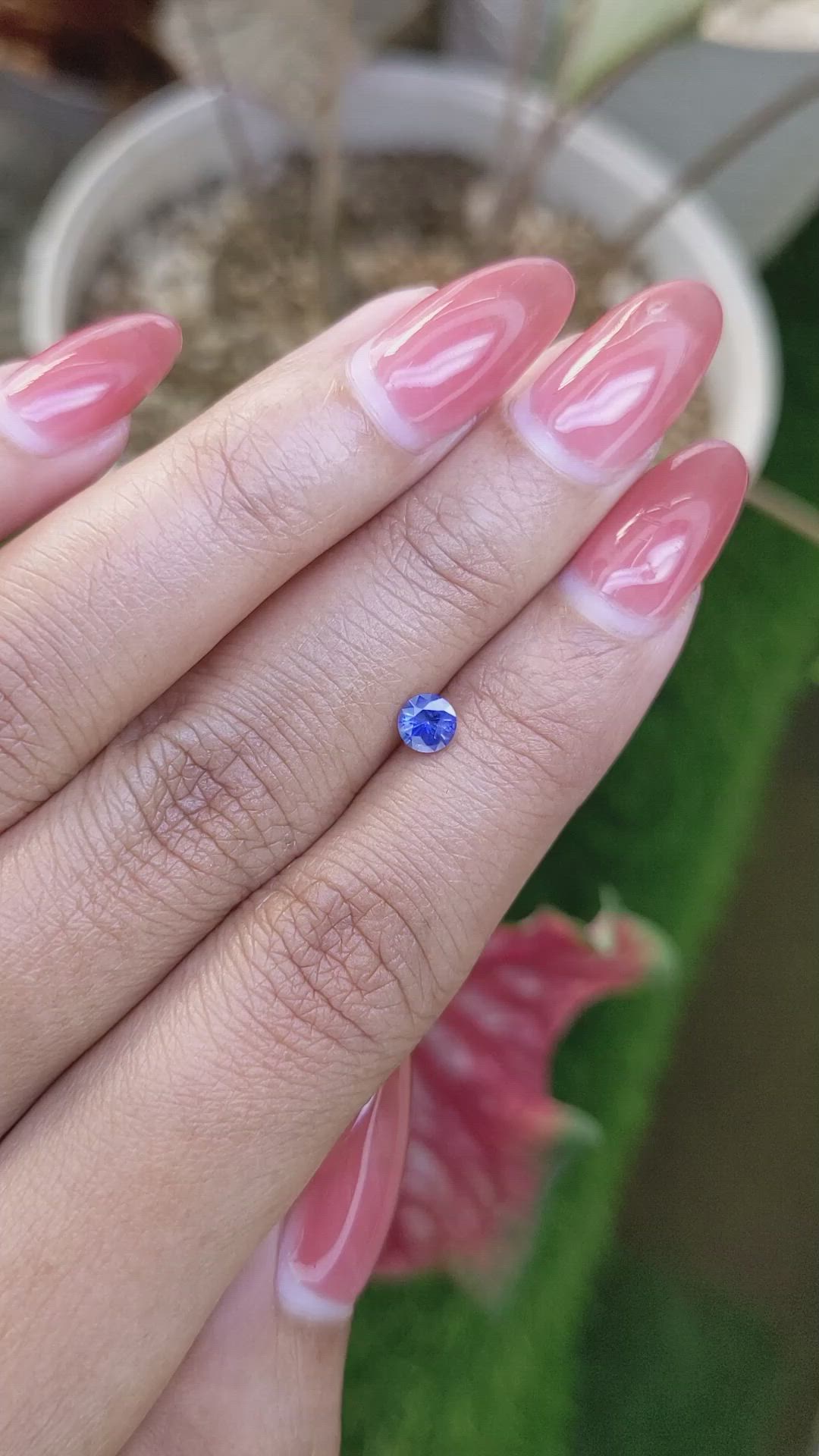 0.39 Ct. Blue Sapphire from Ceylon (Sri Lanka) Size Video