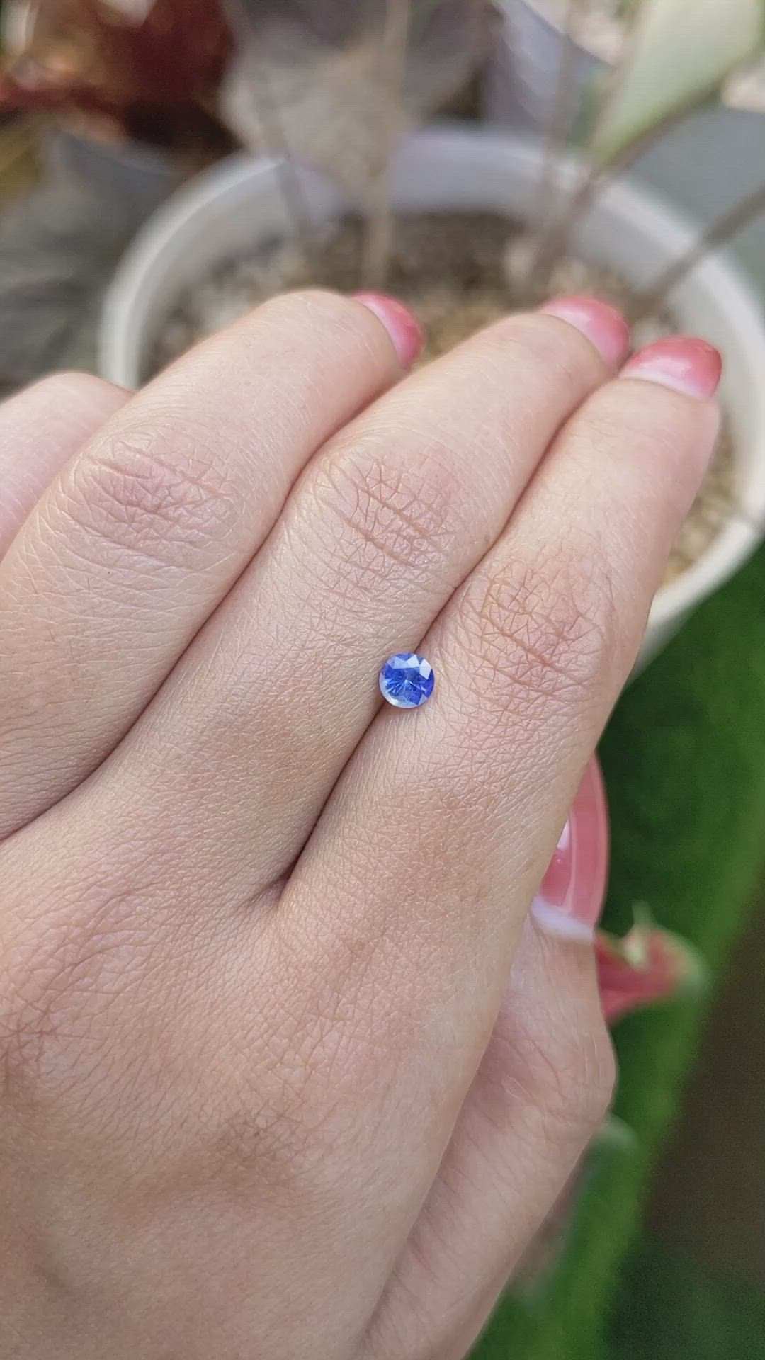 0.39 Ct. Blue Sapphire from Ceylon (Sri Lanka) Size Video