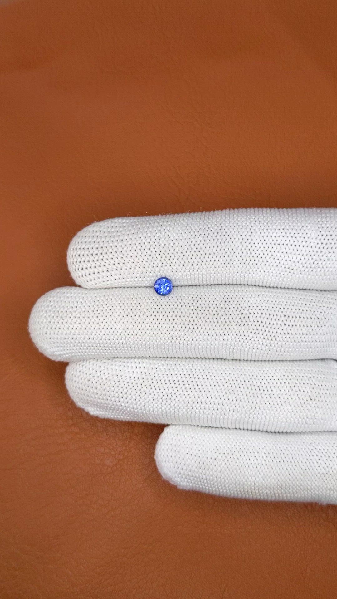 0.39 Ct. Blue Sapphire from Ceylon (Sri Lanka) Size Video