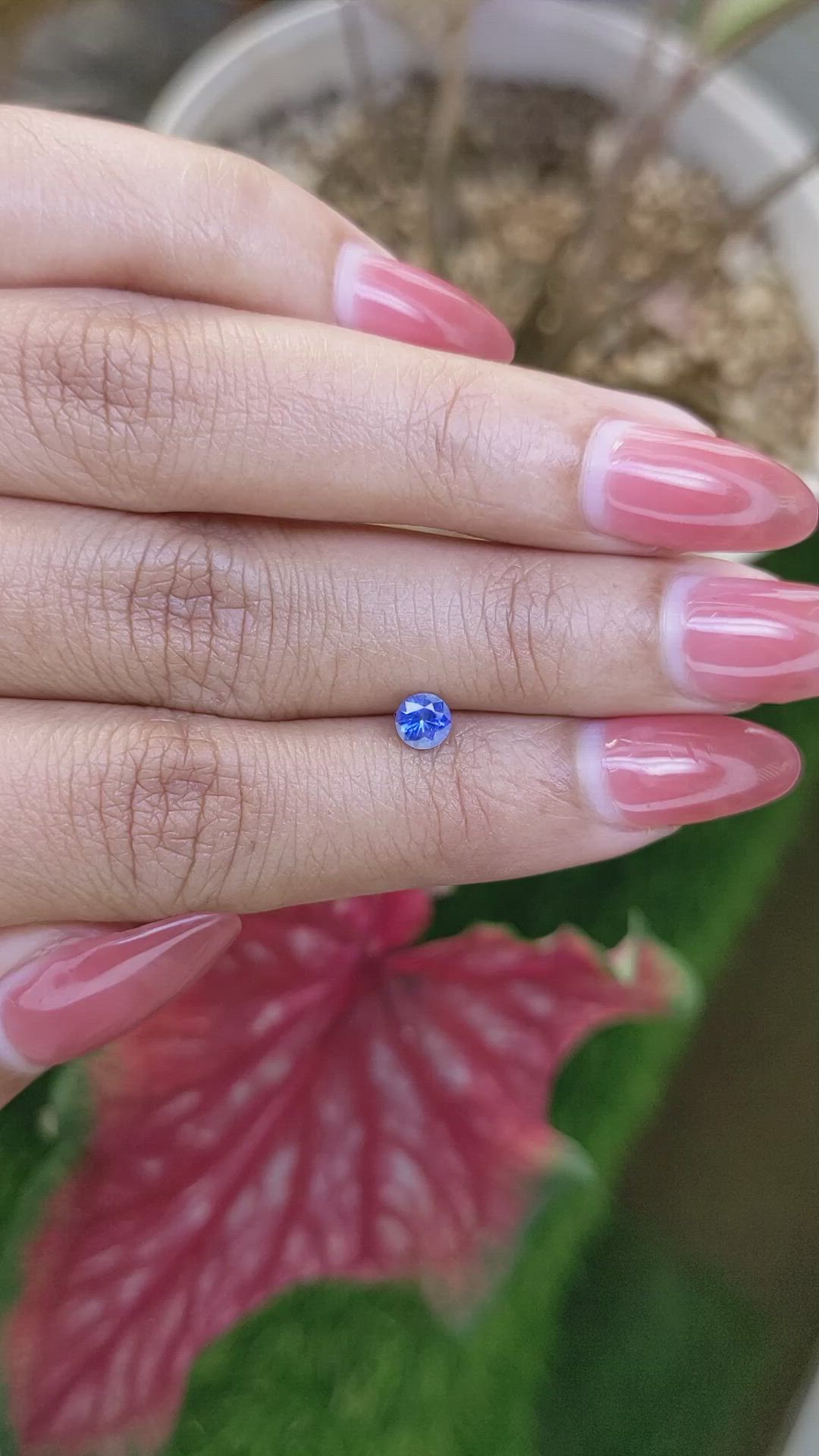 0.39 Ct. Blue Sapphire from Ceylon (Sri Lanka) Size Video