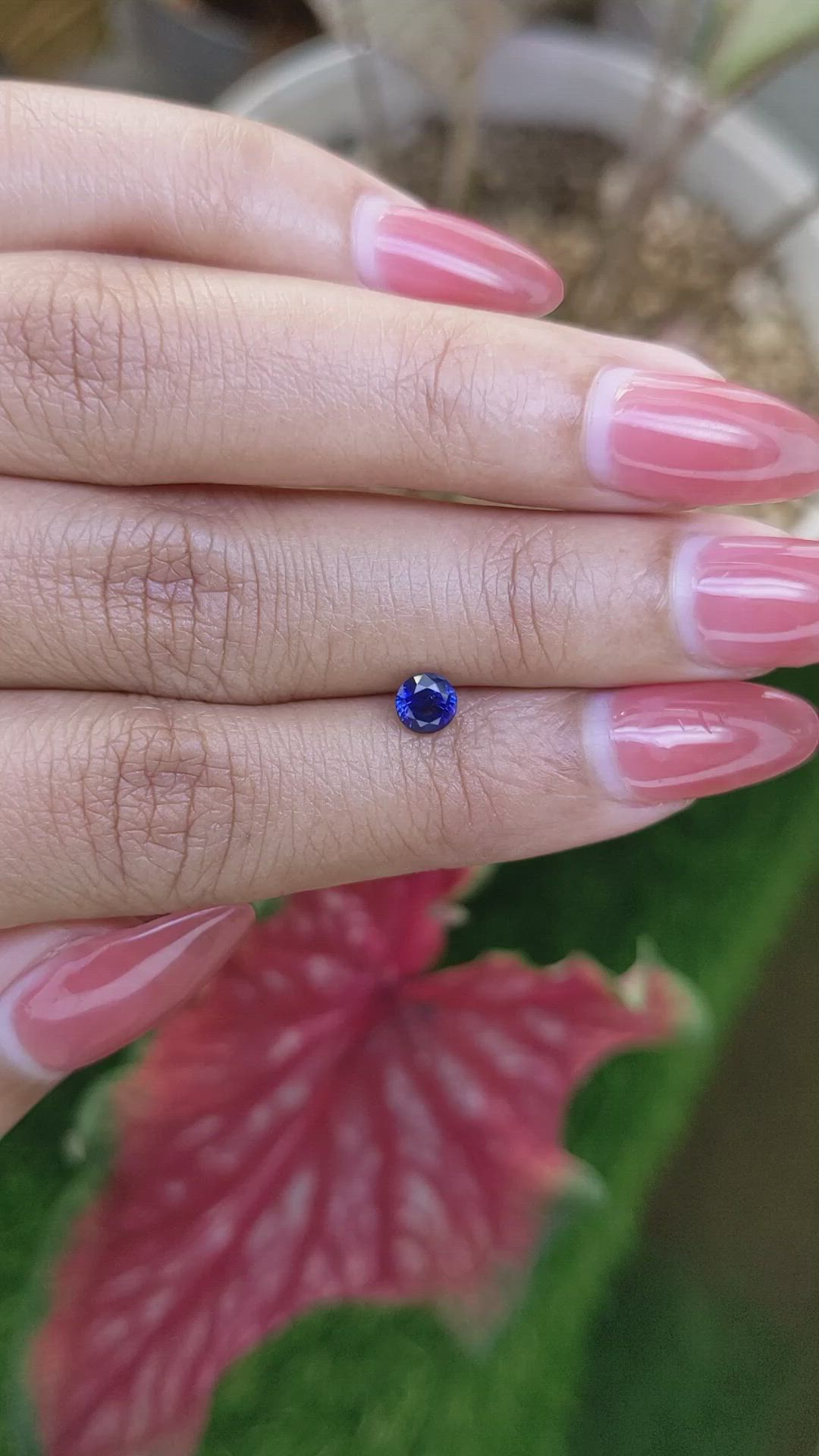0.54 Ct. Blue Sapphire from Ceylon (Sri Lanka) Size Video