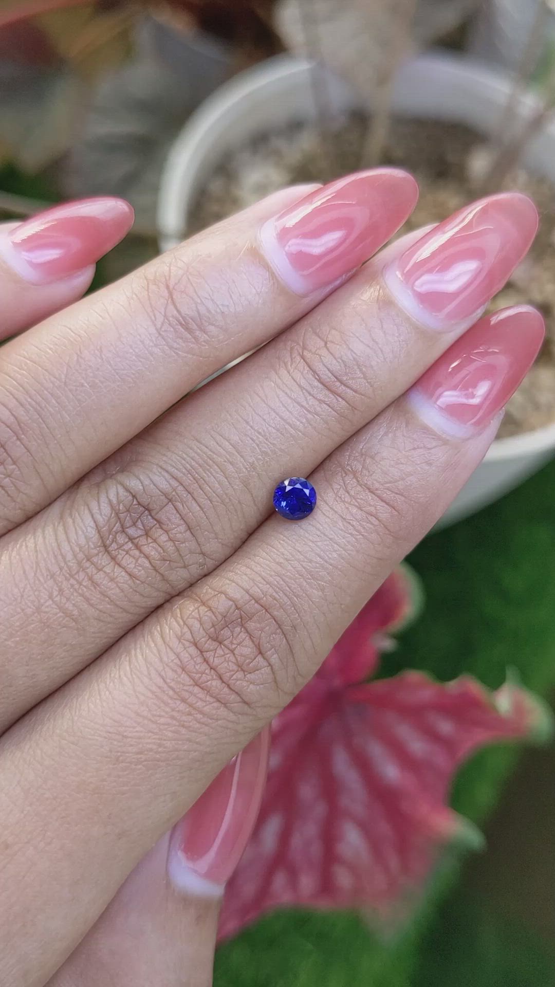 0.54 Ct. Blue Sapphire from Ceylon (Sri Lanka) Size Video