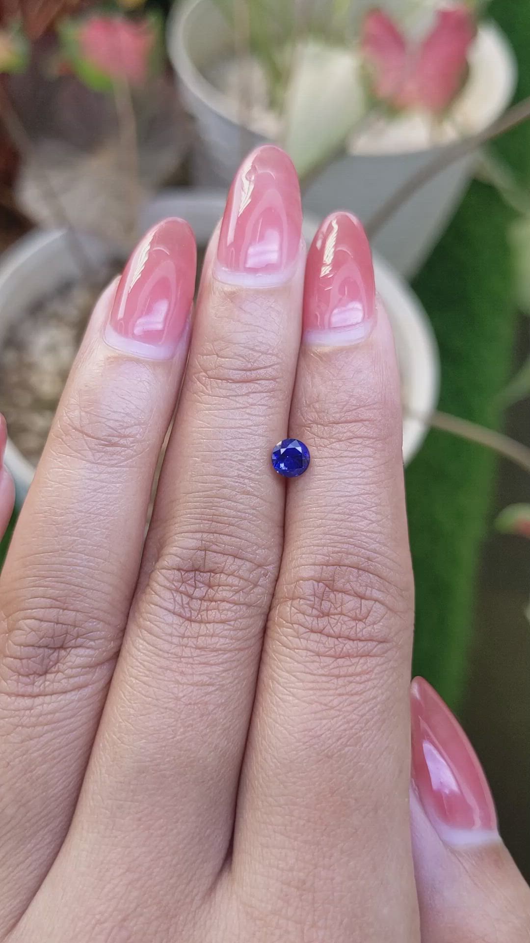 0.54 Ct. Blue Sapphire from Ceylon (Sri Lanka) Size Video