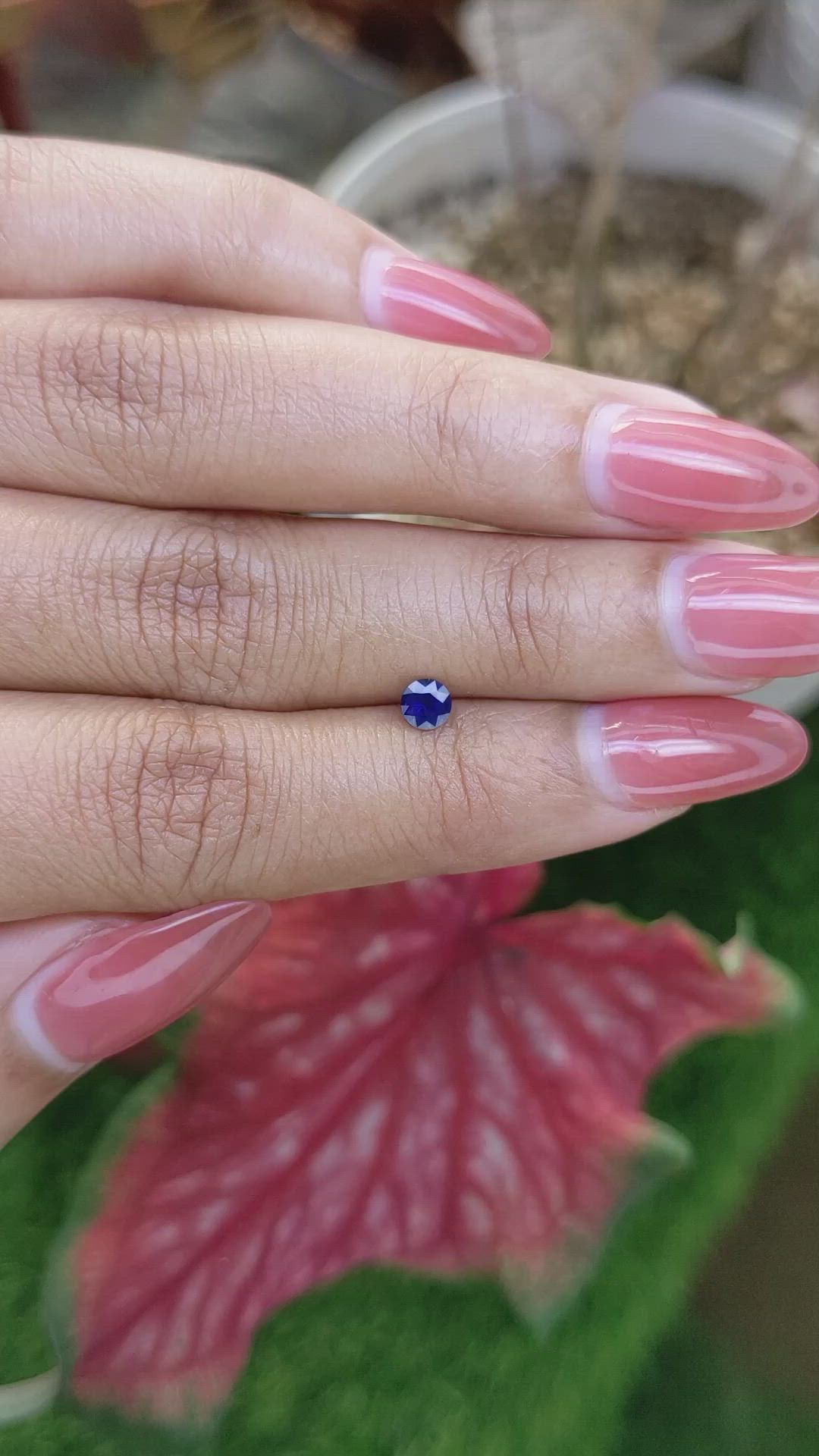 0.32 Ct. Blue Sapphire from Ceylon (Sri Lanka) Size Video