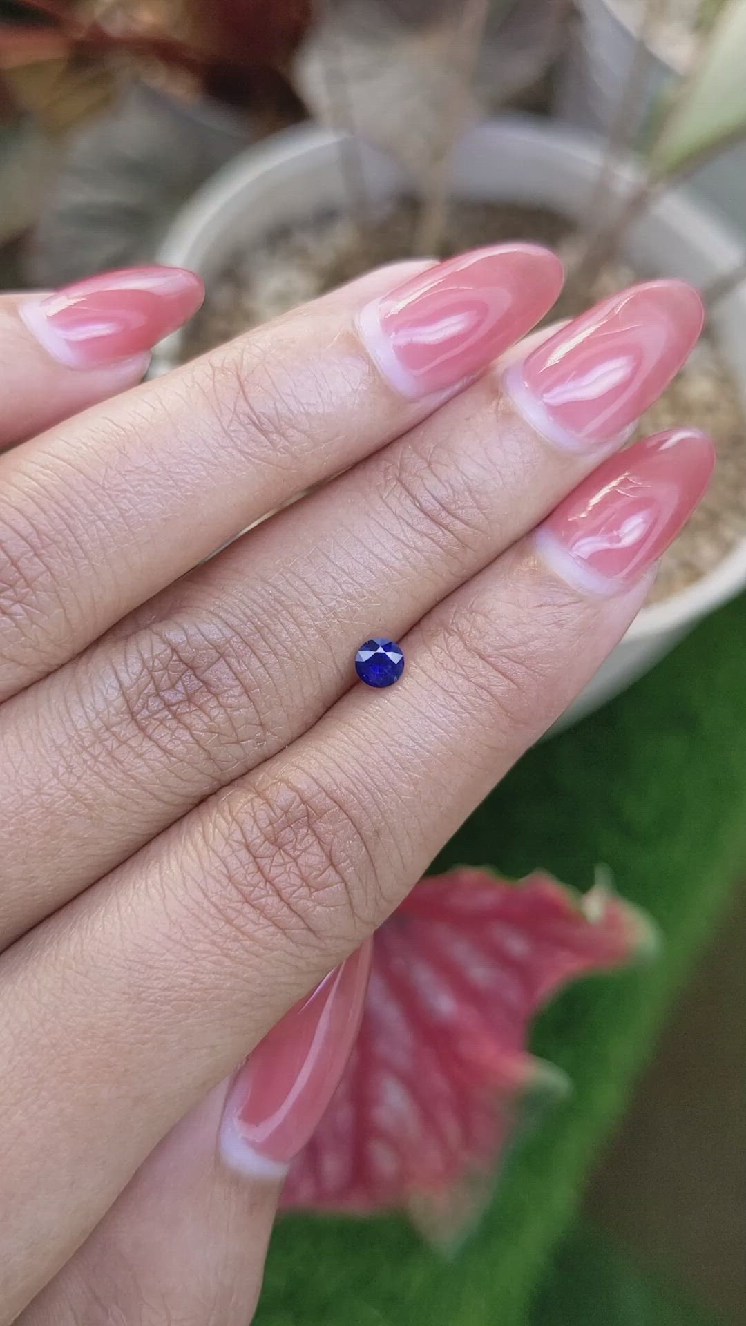 0.32 Ct. Blue Sapphire from Ceylon (Sri Lanka) Size Video