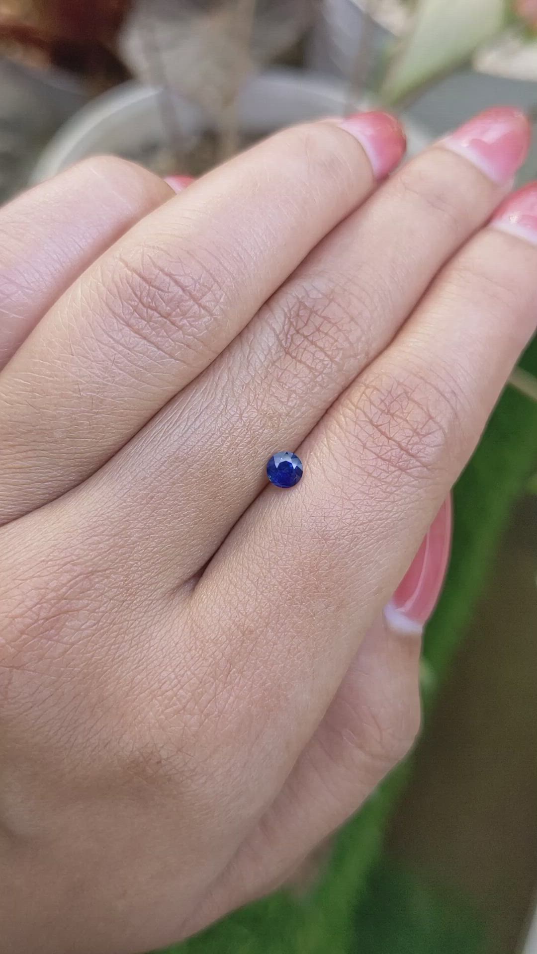 0.32 Ct. Blue Sapphire from Ceylon (Sri Lanka) Size Video