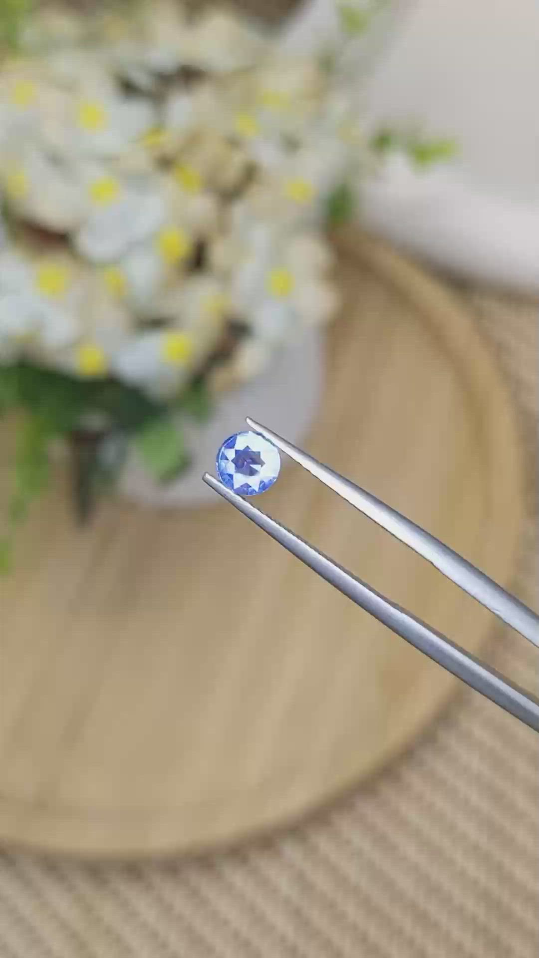 0.43 Ct. Blue Sapphire from Ceylon (Sri Lanka) Size Video