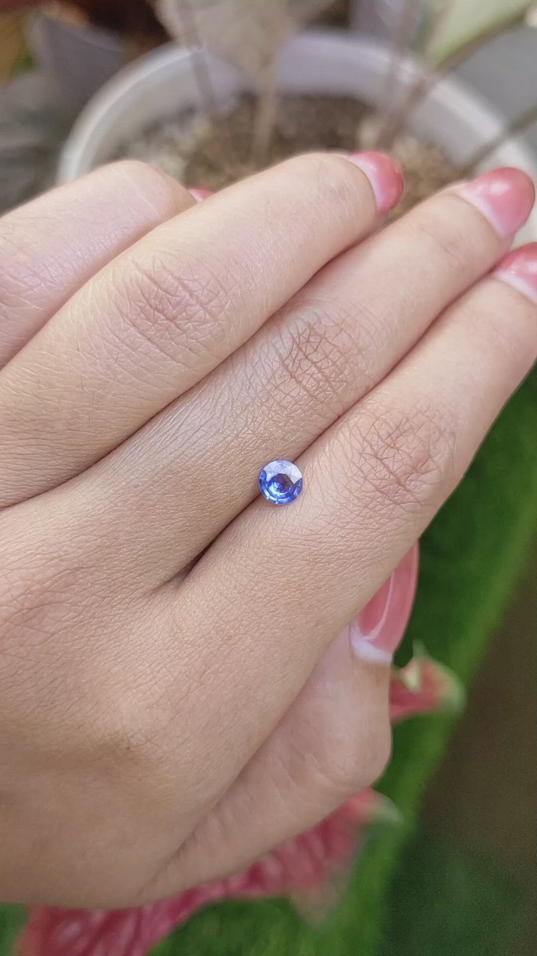 0.43 Ct. Blue Sapphire from Ceylon (Sri Lanka) Size Video