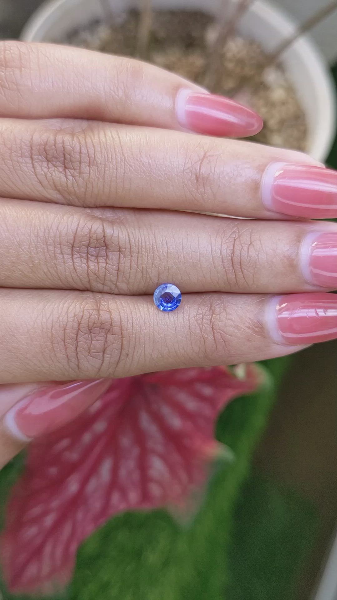 0.43 Ct. Blue Sapphire from Ceylon (Sri Lanka) Size Video