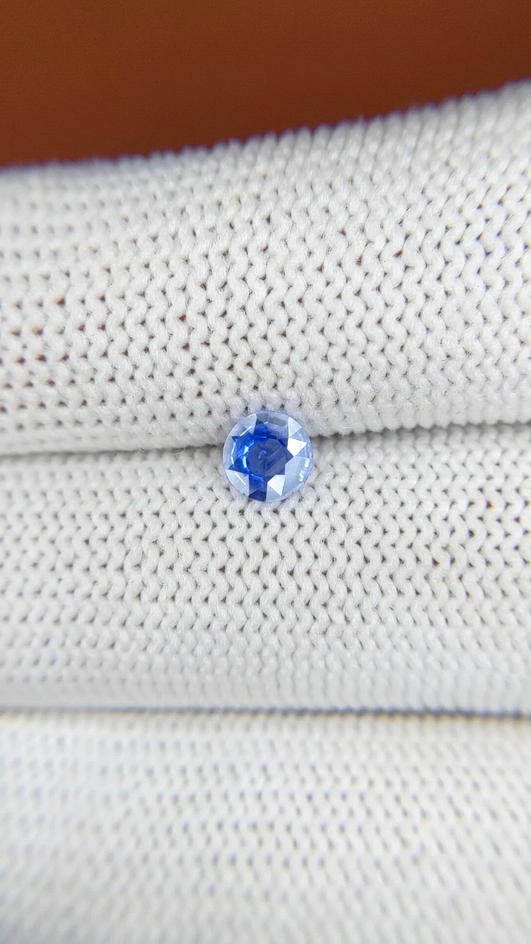 0.43 Ct. Blue Sapphire from Ceylon (Sri Lanka) Size Video