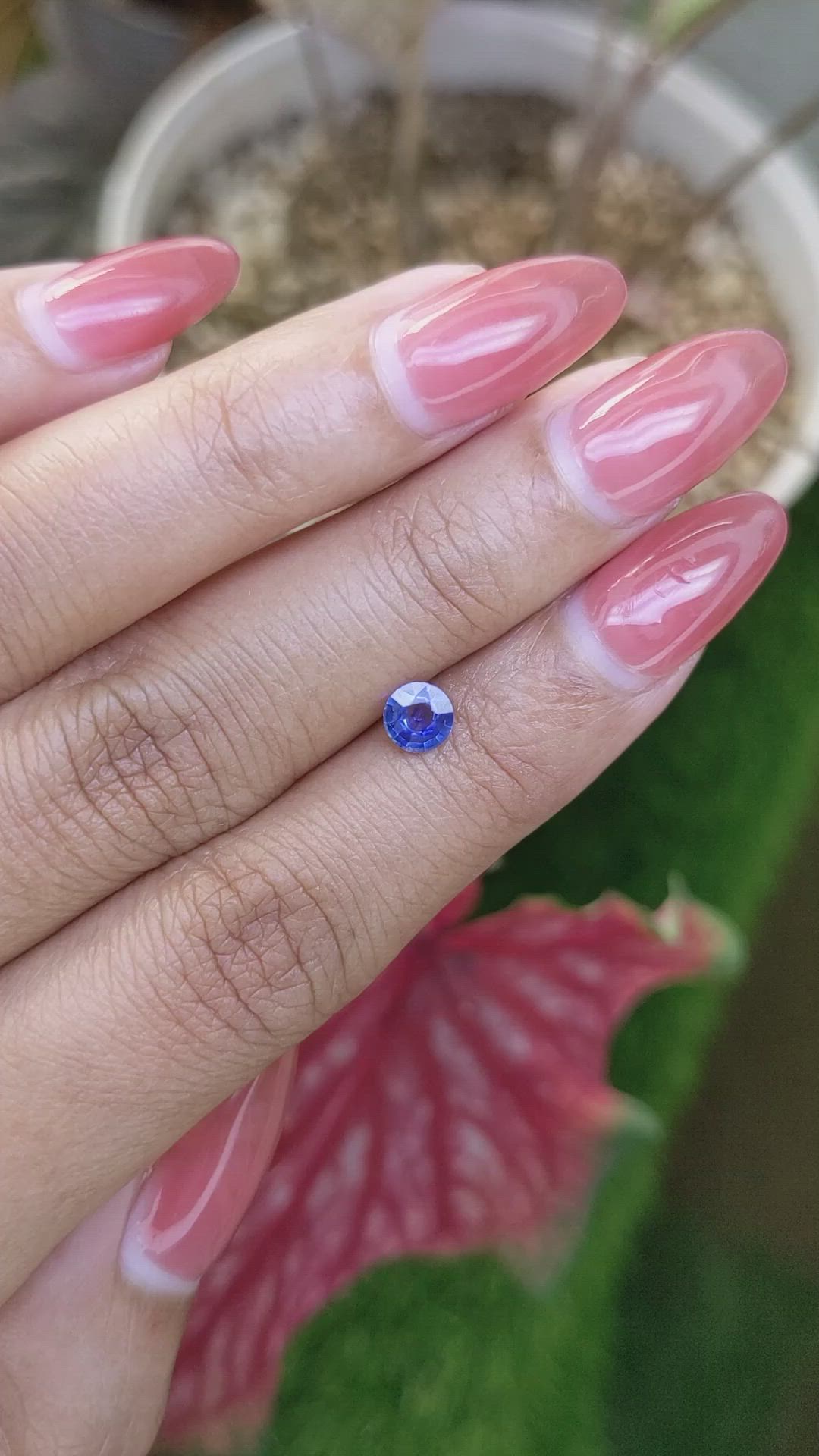 0.43 Ct. Blue Sapphire from Ceylon (Sri Lanka) Size Video