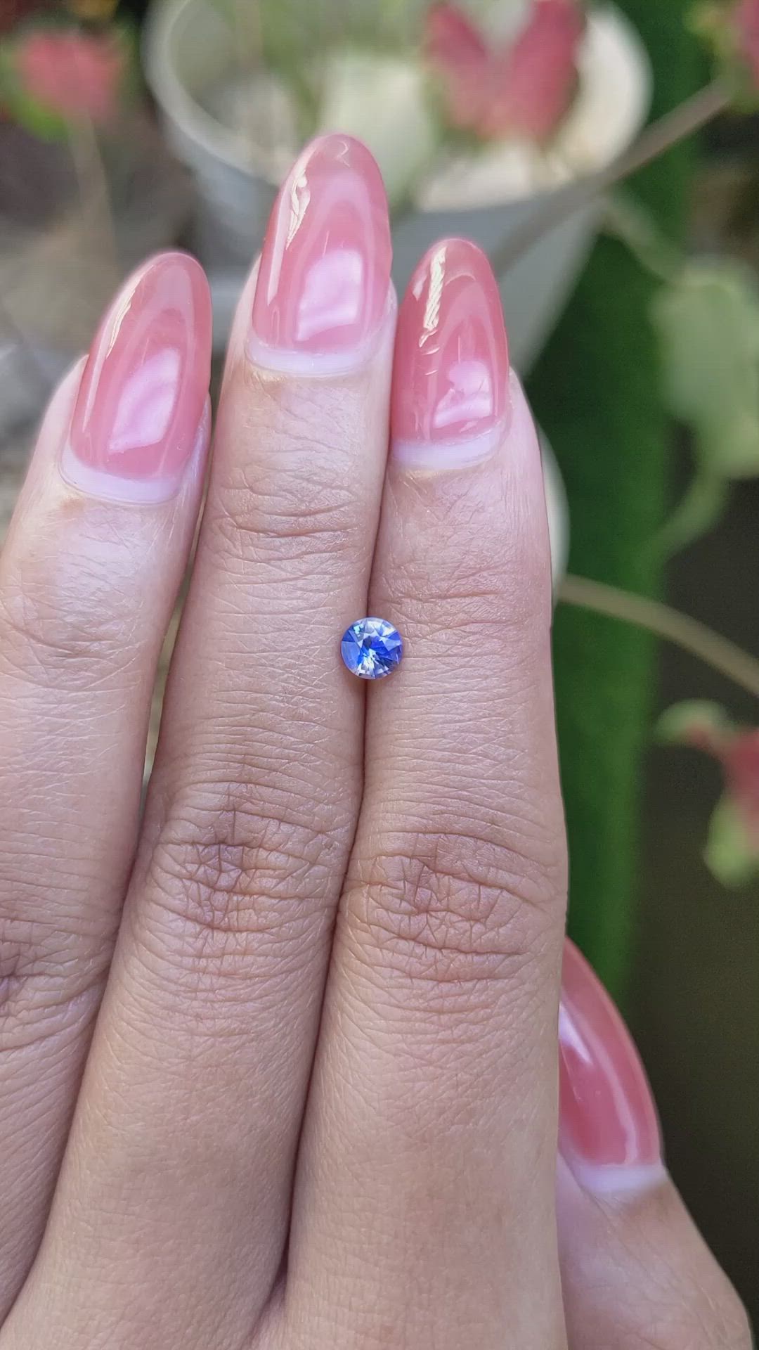 0.49 Ct. Bi Color / Parti Sapphire from Ceylon (Sri Lanka) Size Video