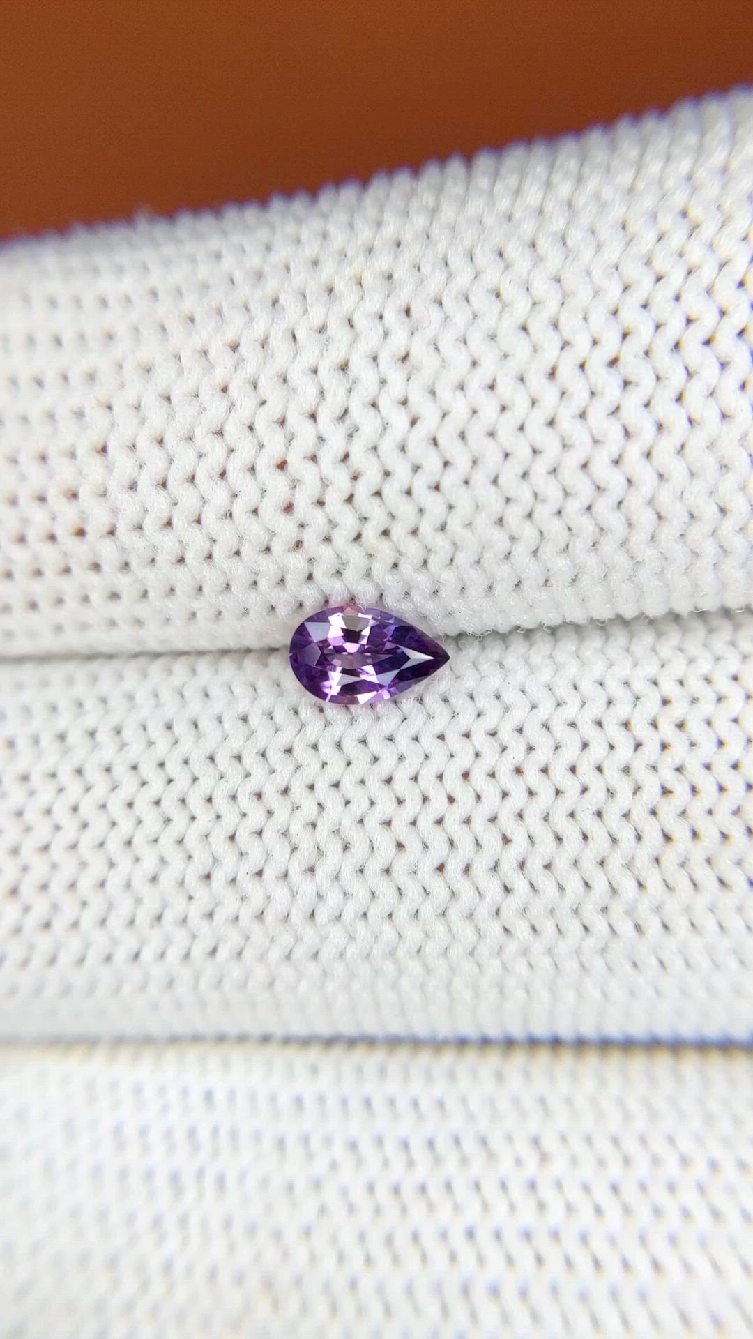 0.37 Ct. Pinkish Purple Sapphire from Ceylon (Sri Lanka) Size Video