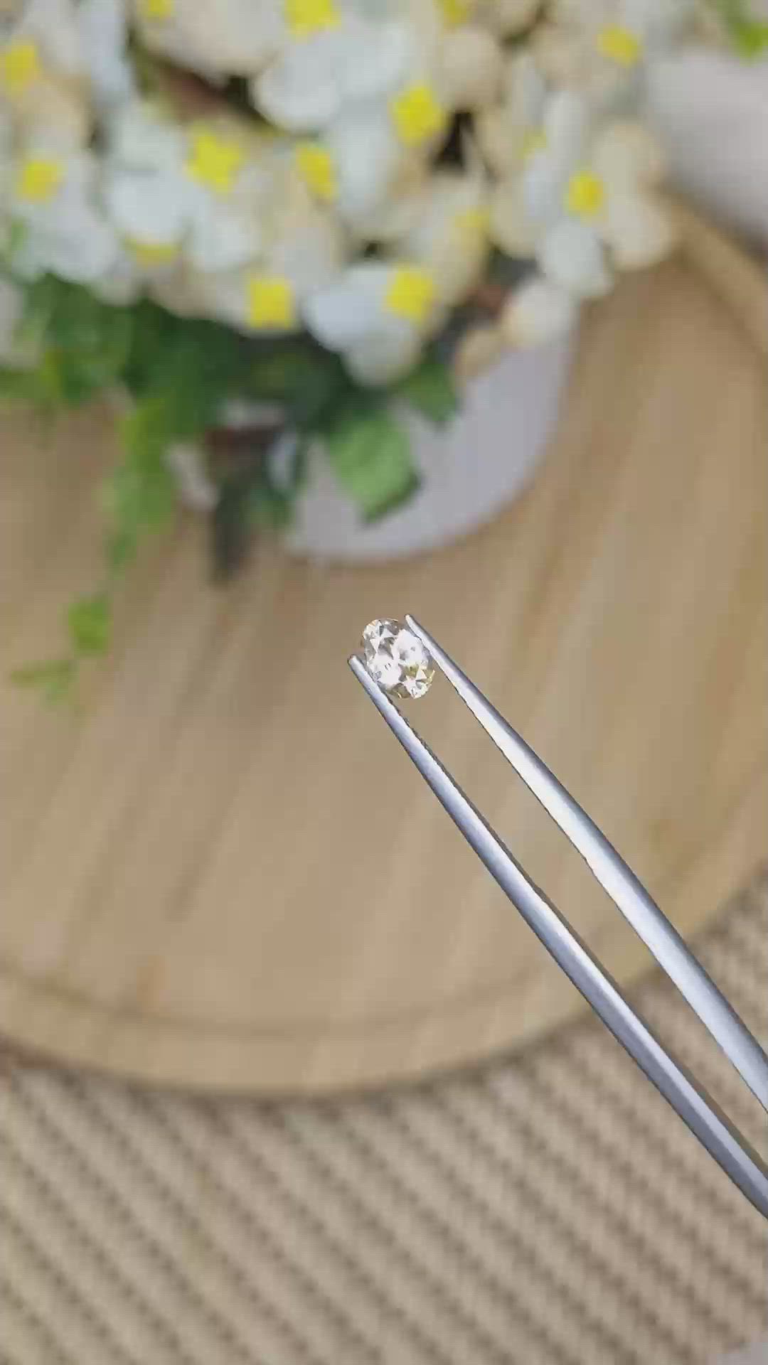 0.45 Ct. Bi Color / Parti Sapphire from Ceylon (Sri Lanka) Size Video