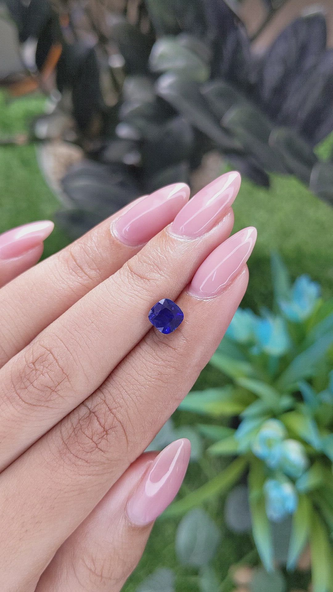 1.21 Ct. Blue Sapphire from Tanzania Size Video