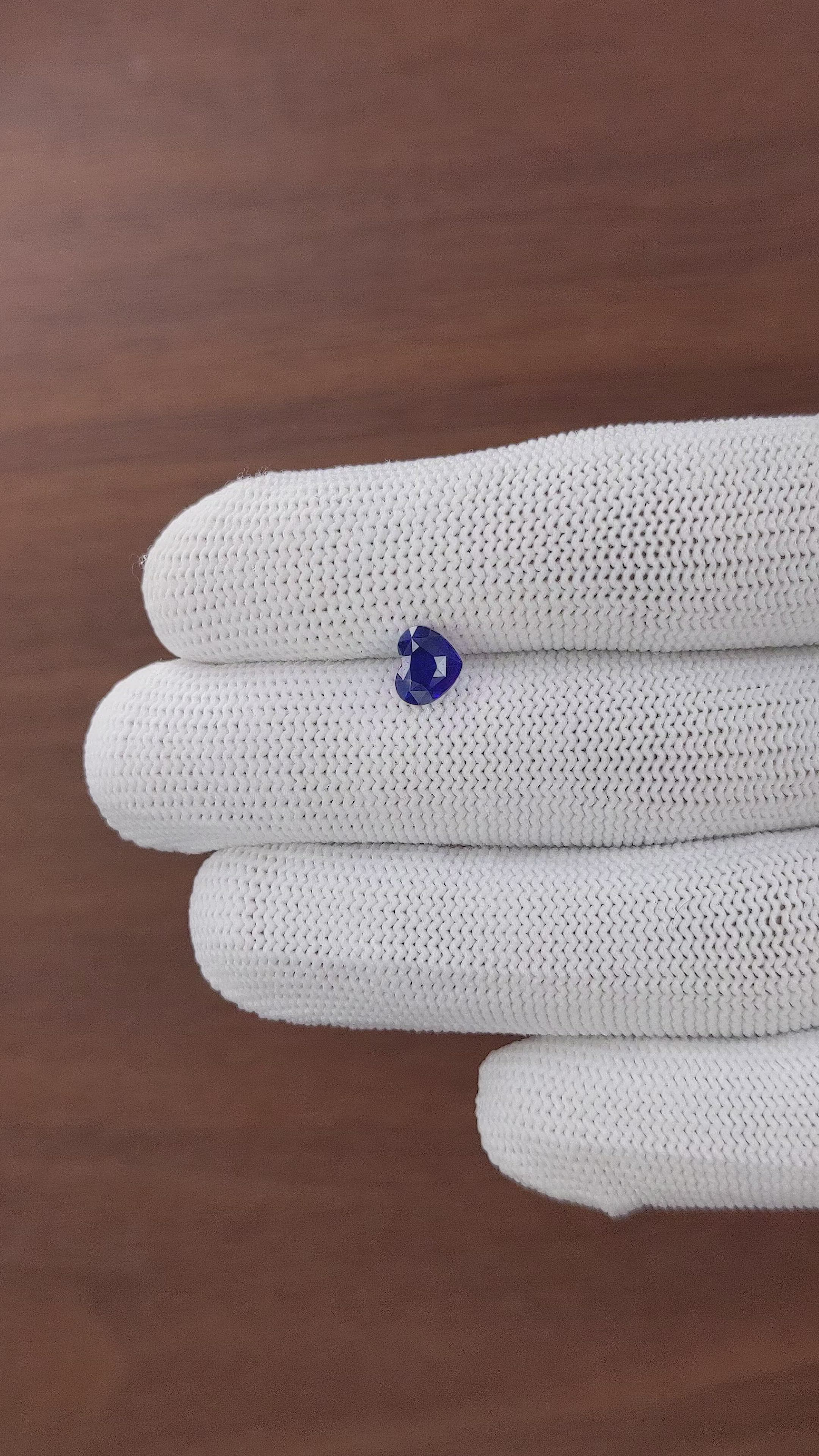 1.30 Ct. Blue Sapphire from Tanzania Size Video