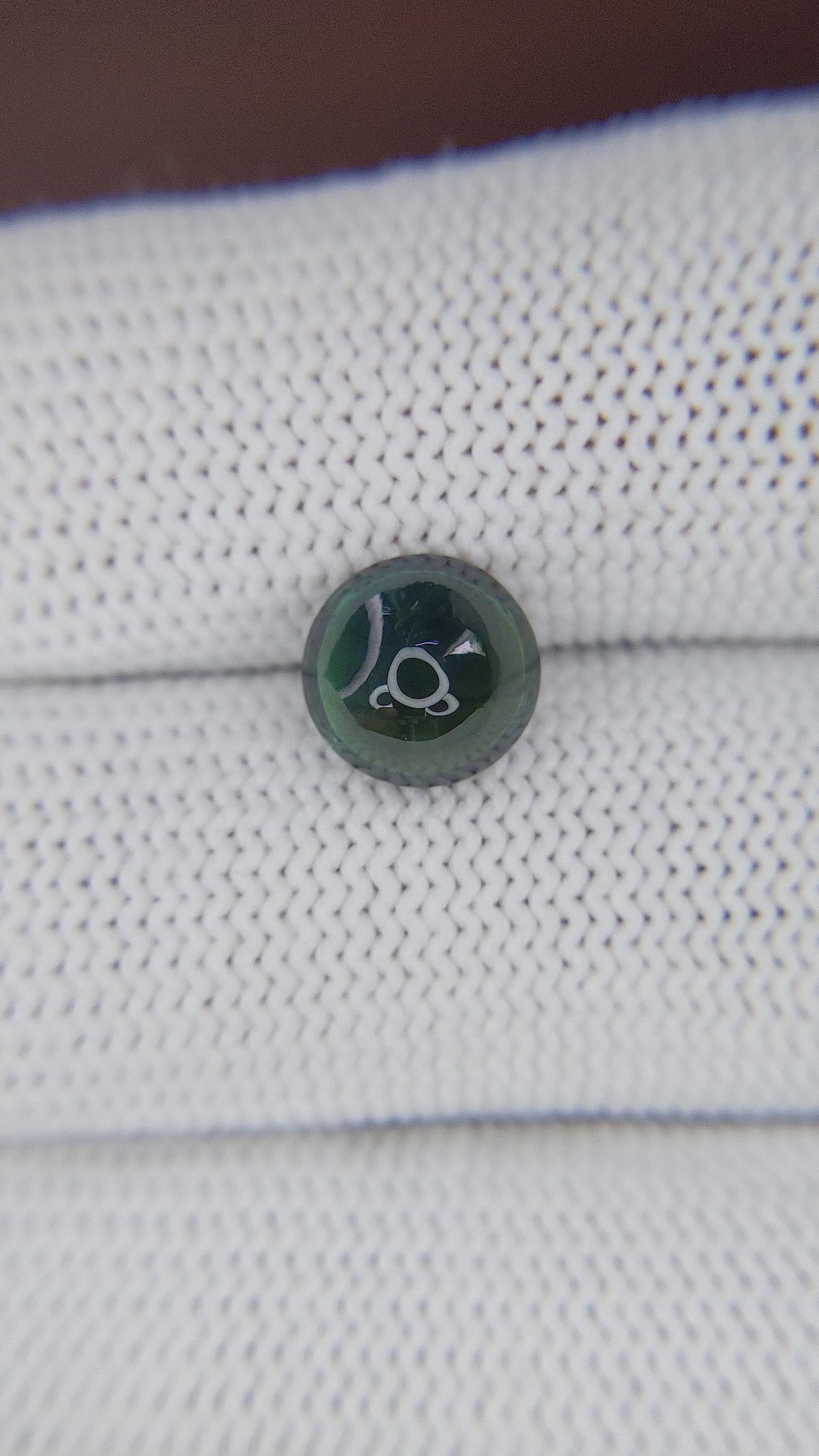 3.56 Ct. Bluish Green Cabochon Sapphire from Madagascar Size Video