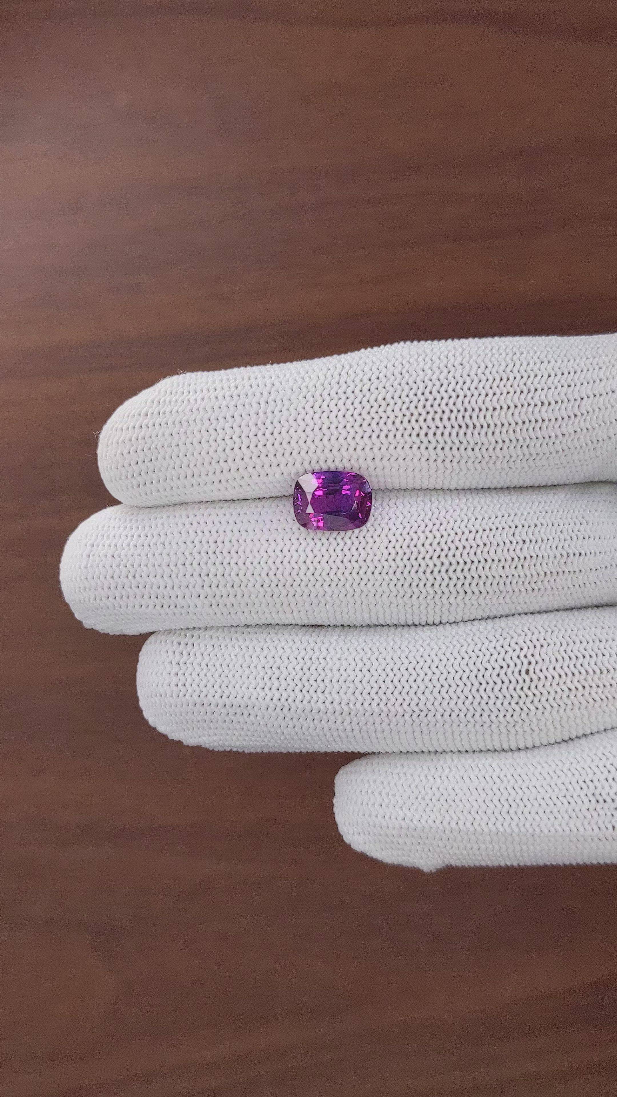 4.06 Ct. Pinkish Purple Sapphire from Tanzania Size Video