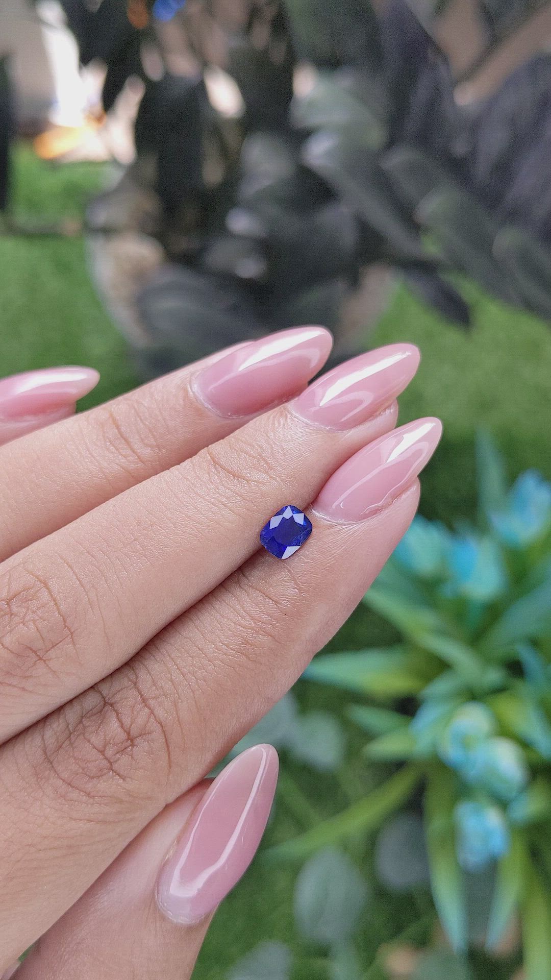 0.56 Ct. Blue Sapphire from Madagascar Size Video