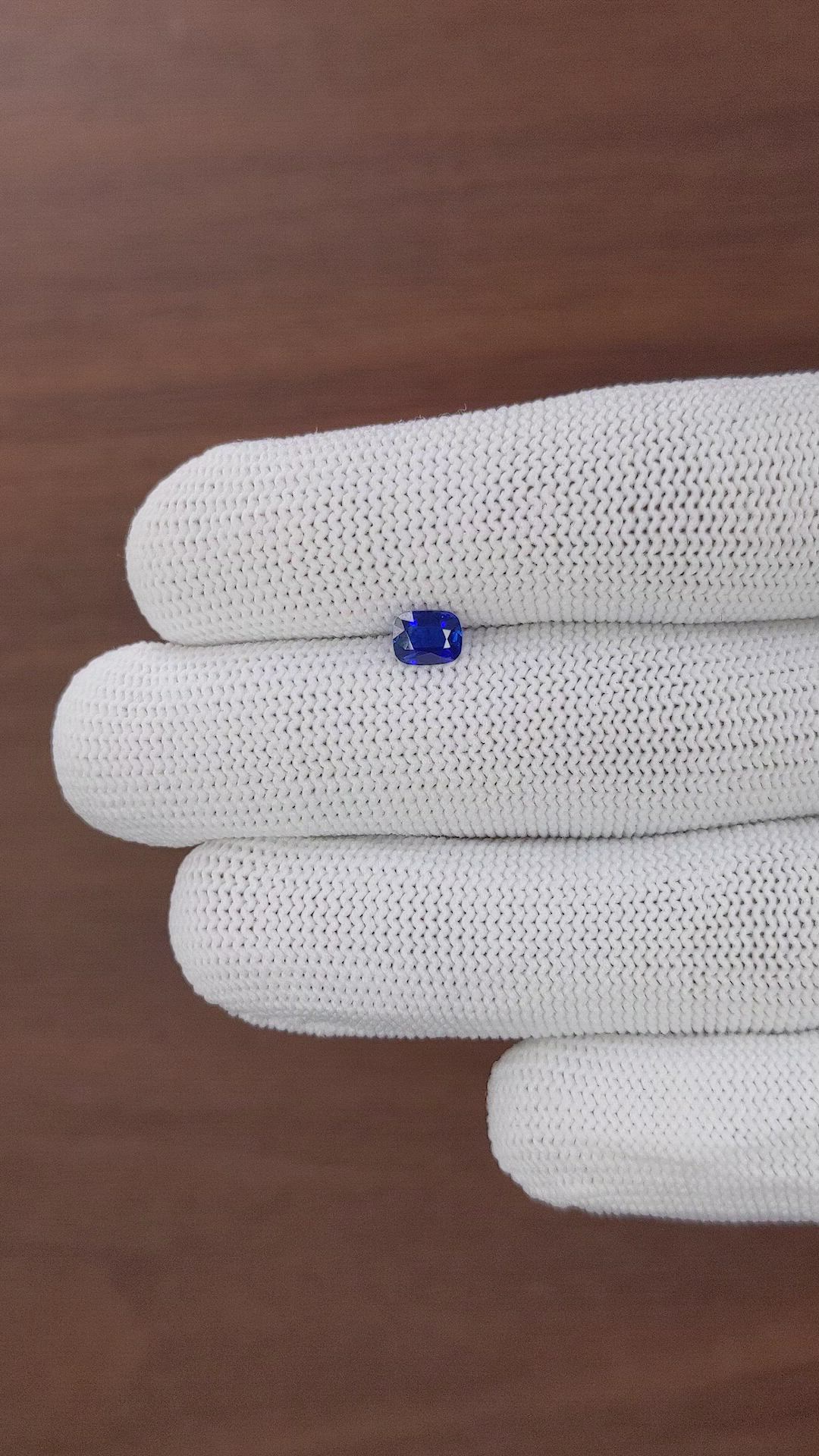 0.56 Ct. Blue Sapphire from Madagascar Size Video