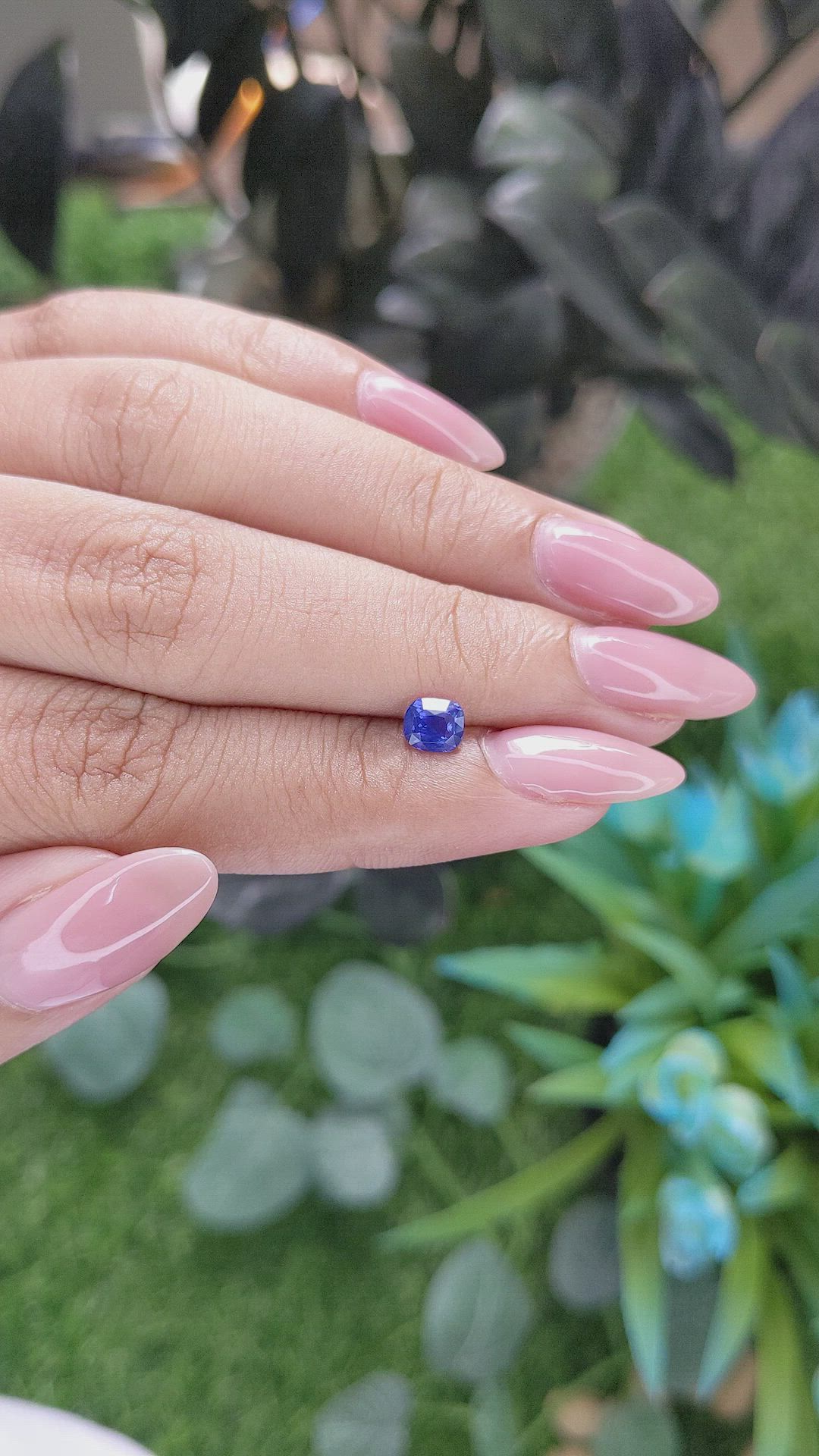 0.67 Ct. Blue Sapphire from Madagascar Size Video