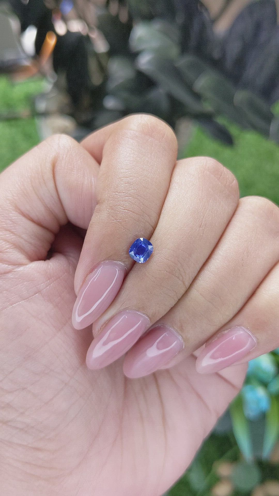 0.67 Ct. Blue Sapphire from Madagascar Size Video