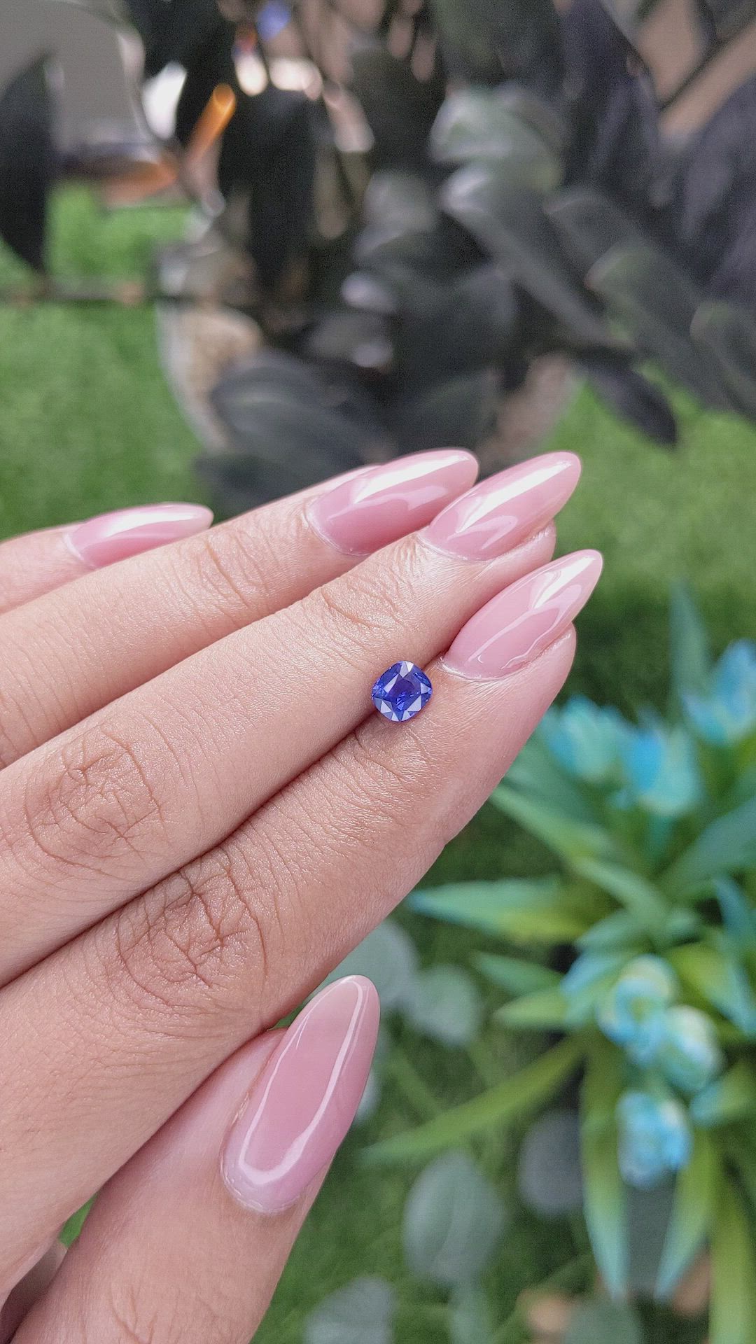 0.67 Ct. Blue Sapphire from Madagascar Size Video