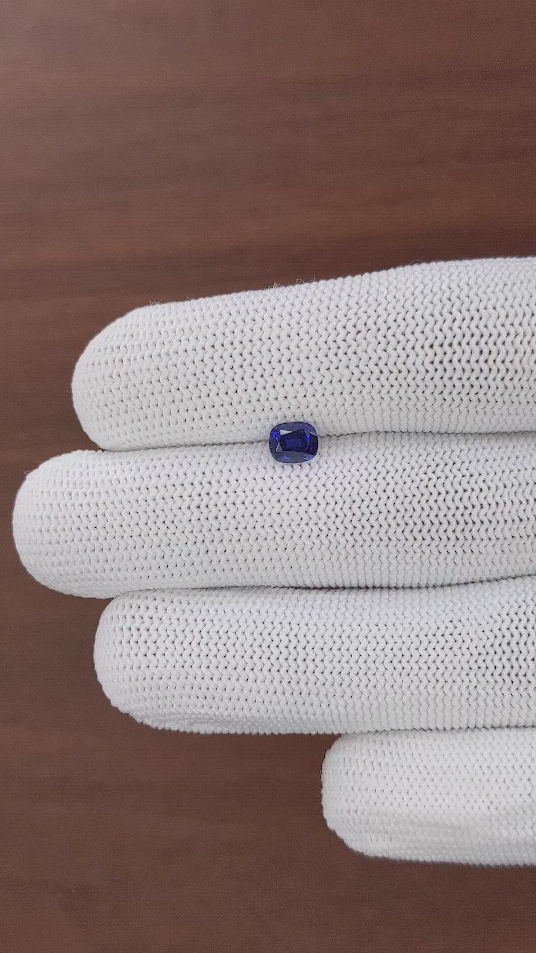 0.78 Ct. Blue Sapphire from Madagascar Size Video
