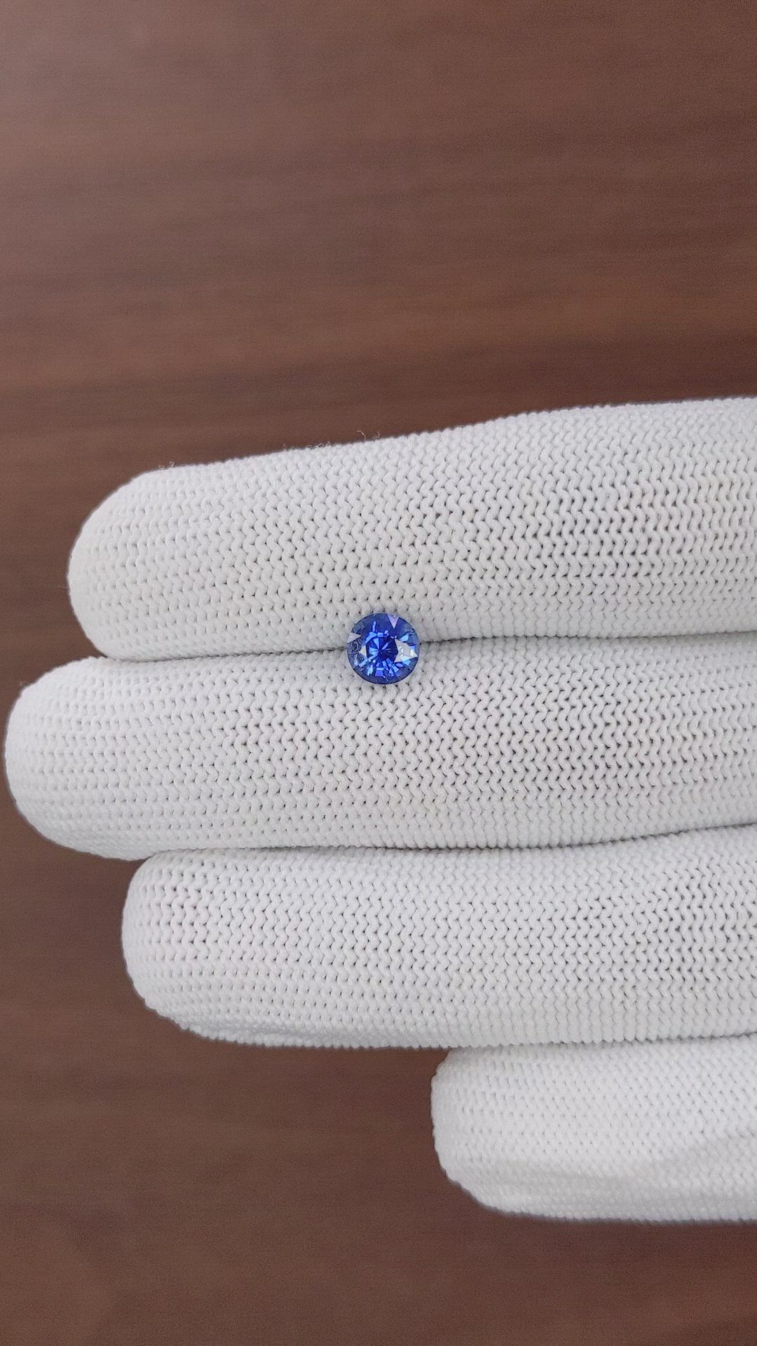 1.00 Ct. Blue Sapphire from Tanzania Size Video
